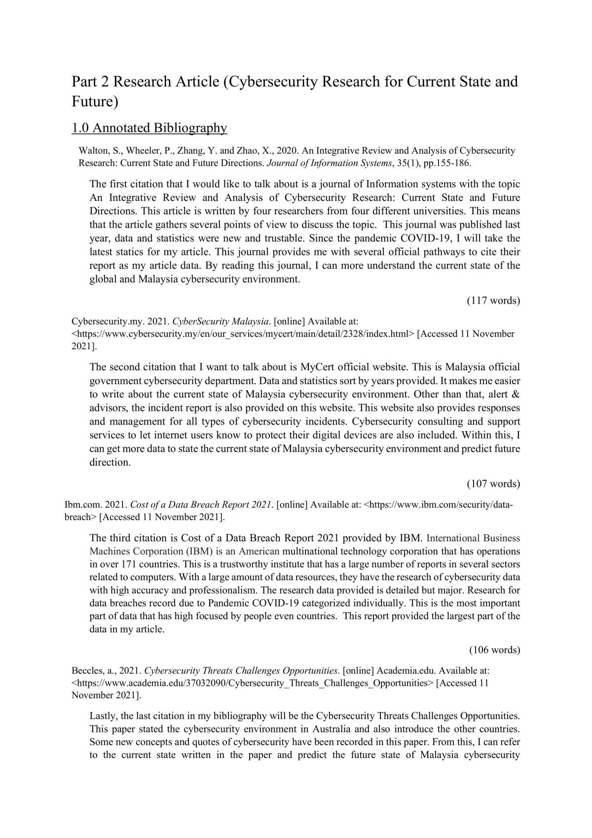 Cybersecurity Research for Current State and Future - Page 1