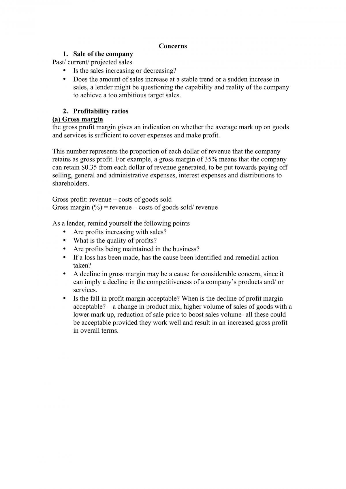 Case study concerns structure and explanations  - Page 1