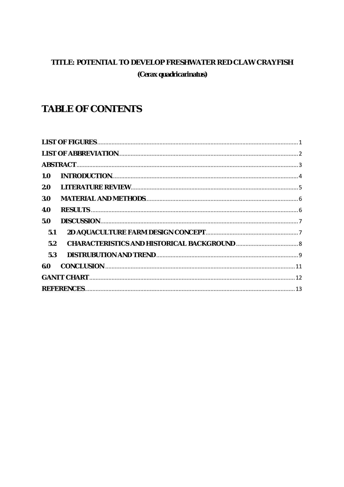 Potential to develop freshwater red claw crayfish - Page 1