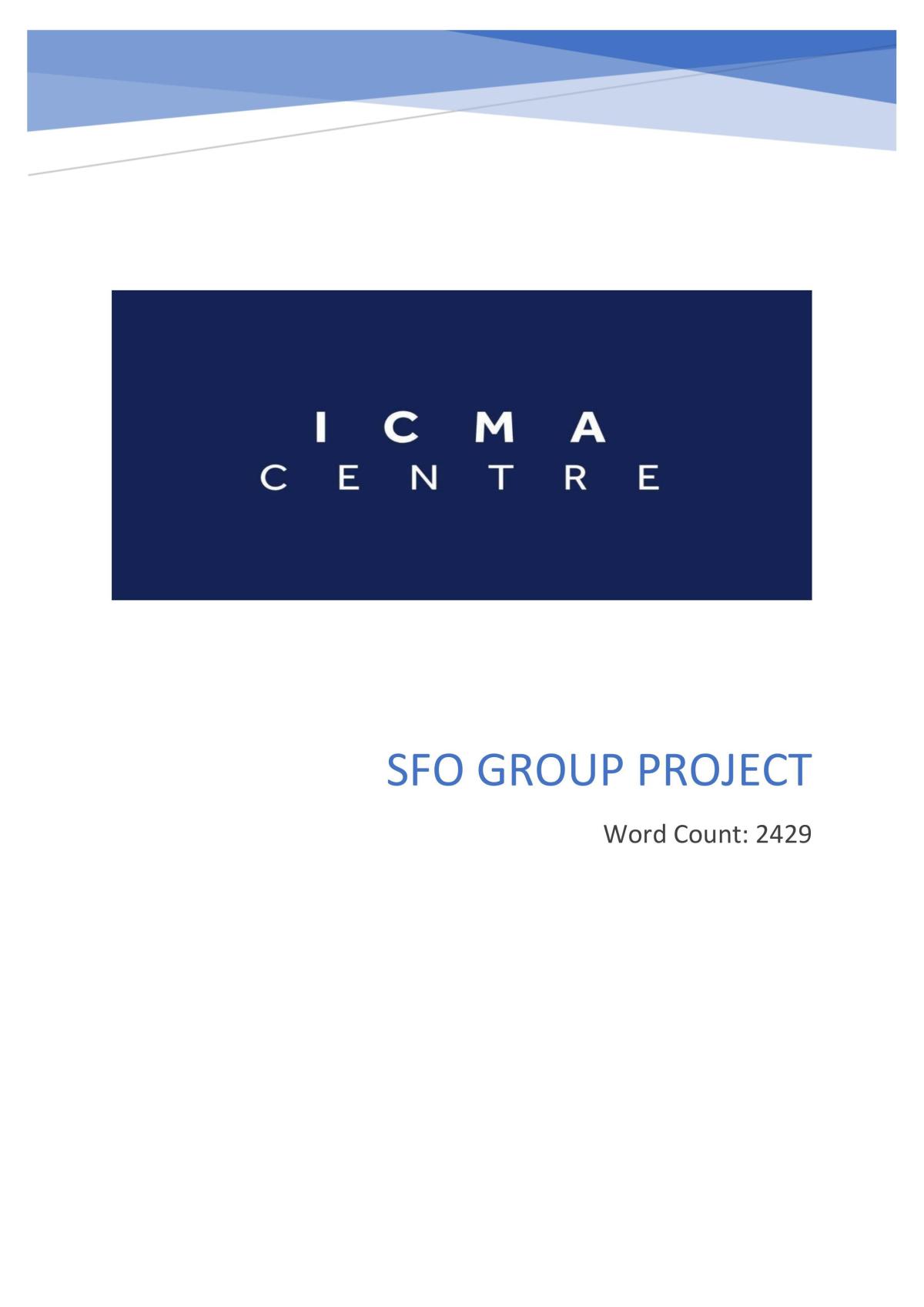 SFO Project  - Page 1