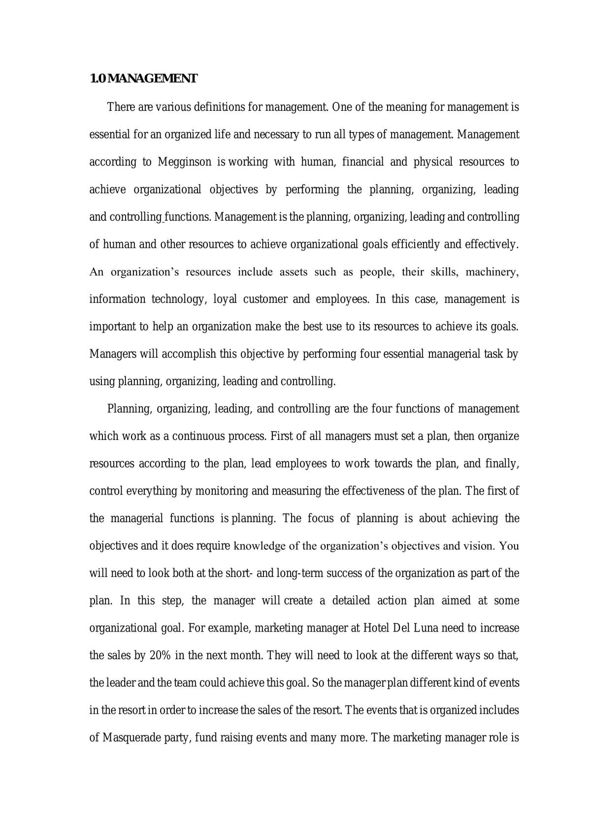 Management Project - Page 1