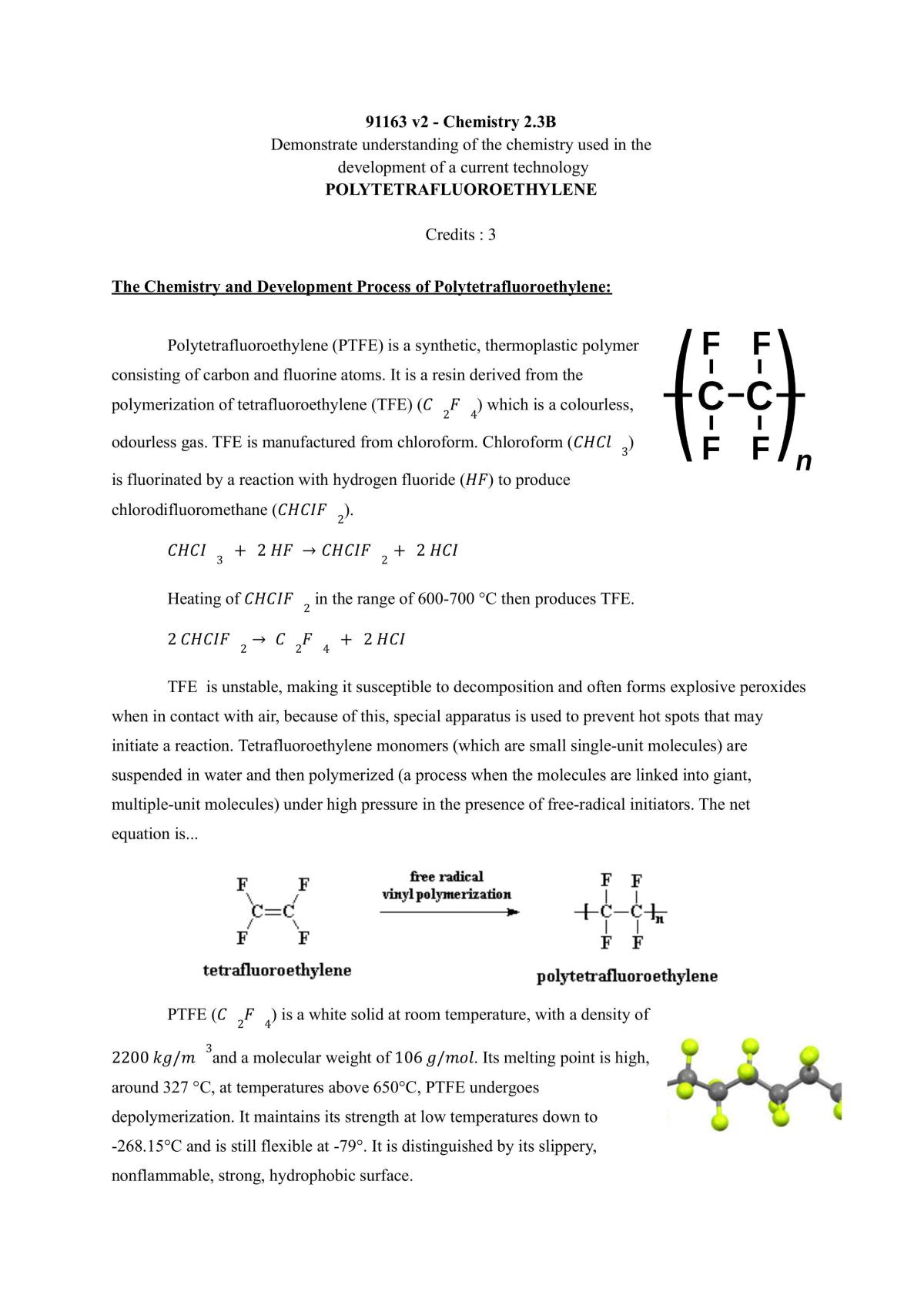 Excellence Example- CHEM L2 Essay - Page 1
