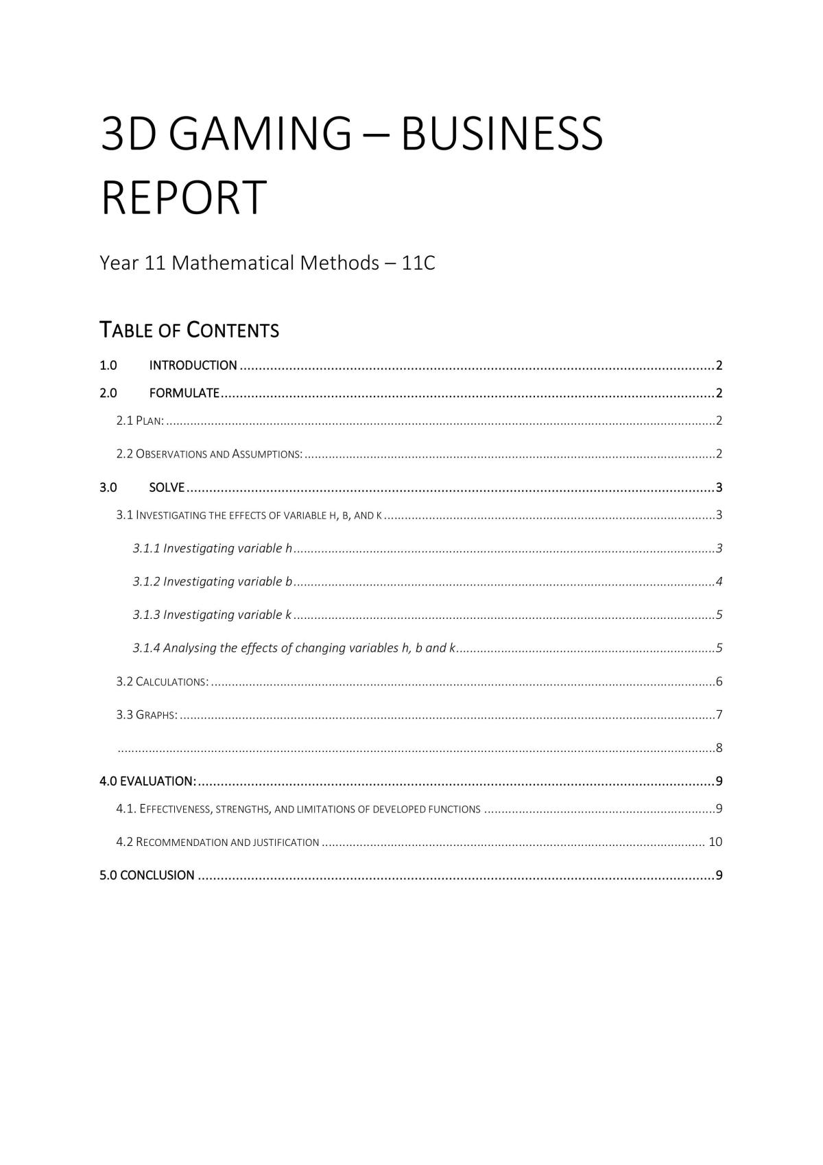3D Gaming - Business Report - Page 1