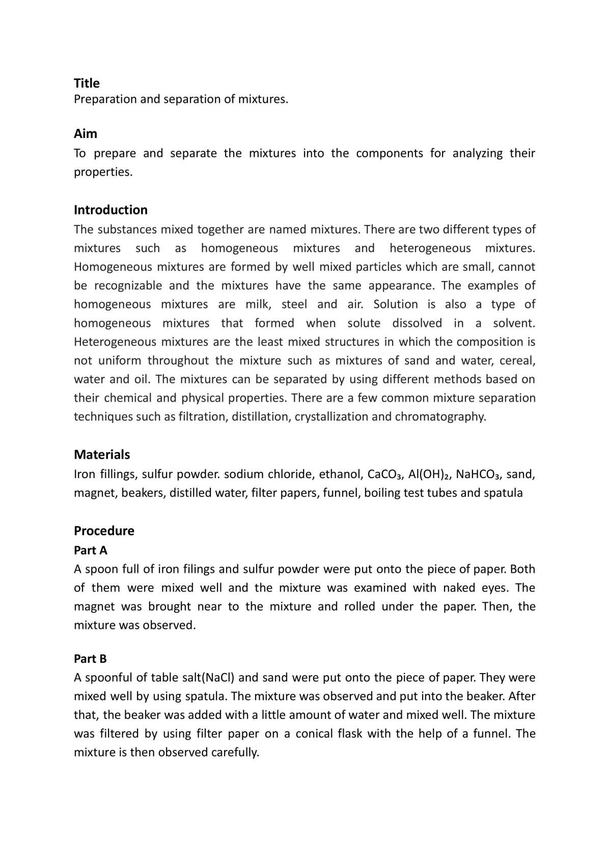 Basic Chemistry Report 4 - Page 1