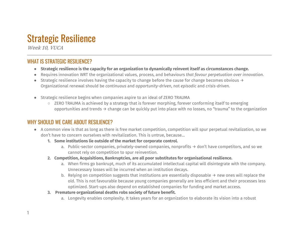 VUCA Strategic Resilience - Page 1