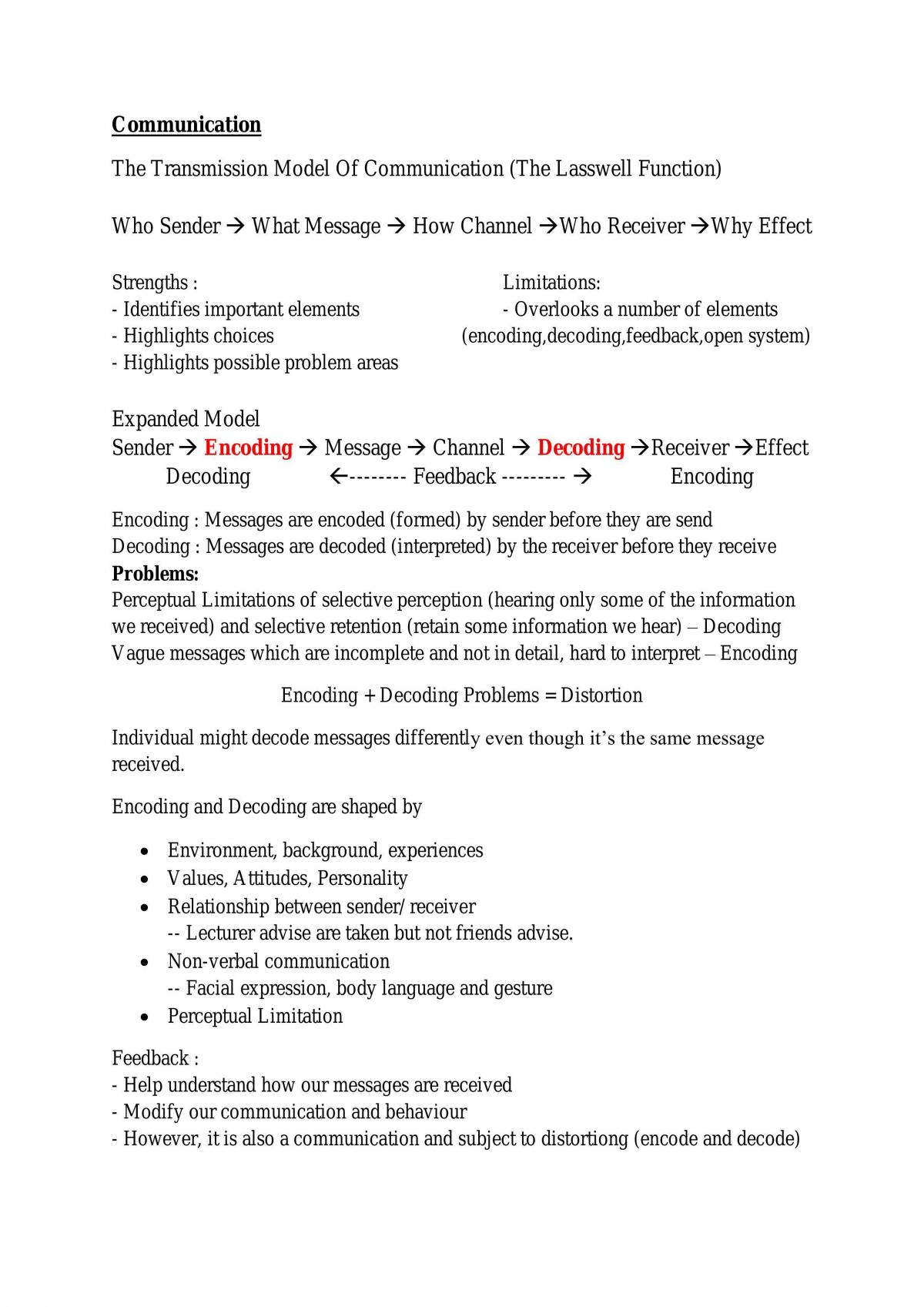 Organizational Behavior Notes - Page 1