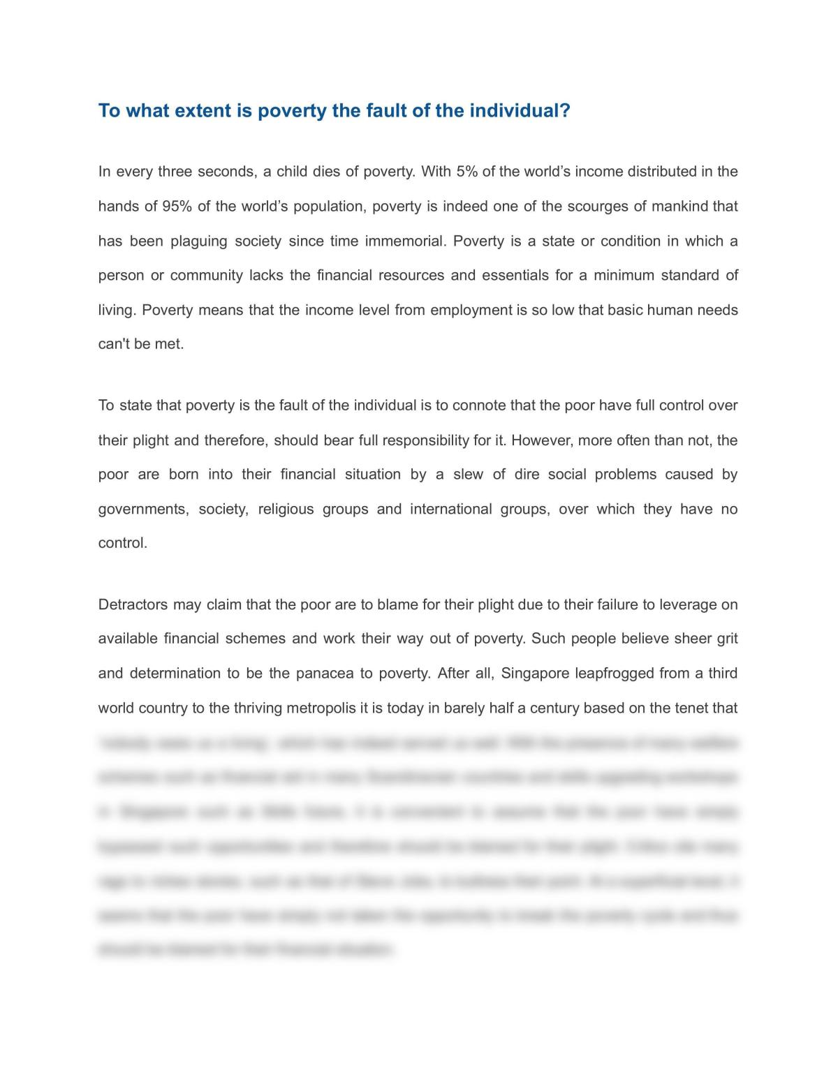 KI Essay - Poverty - Page 1