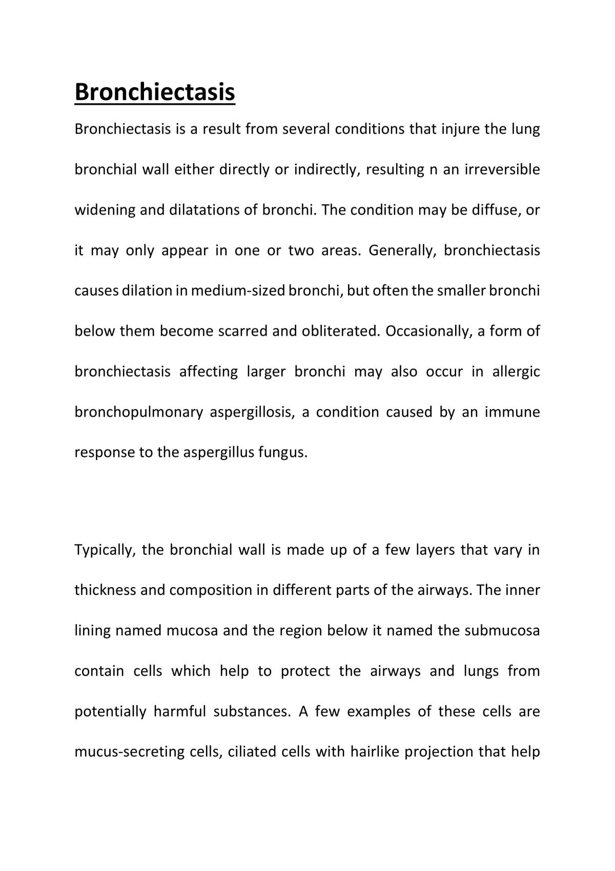 Bronchiectasis - Page 1
