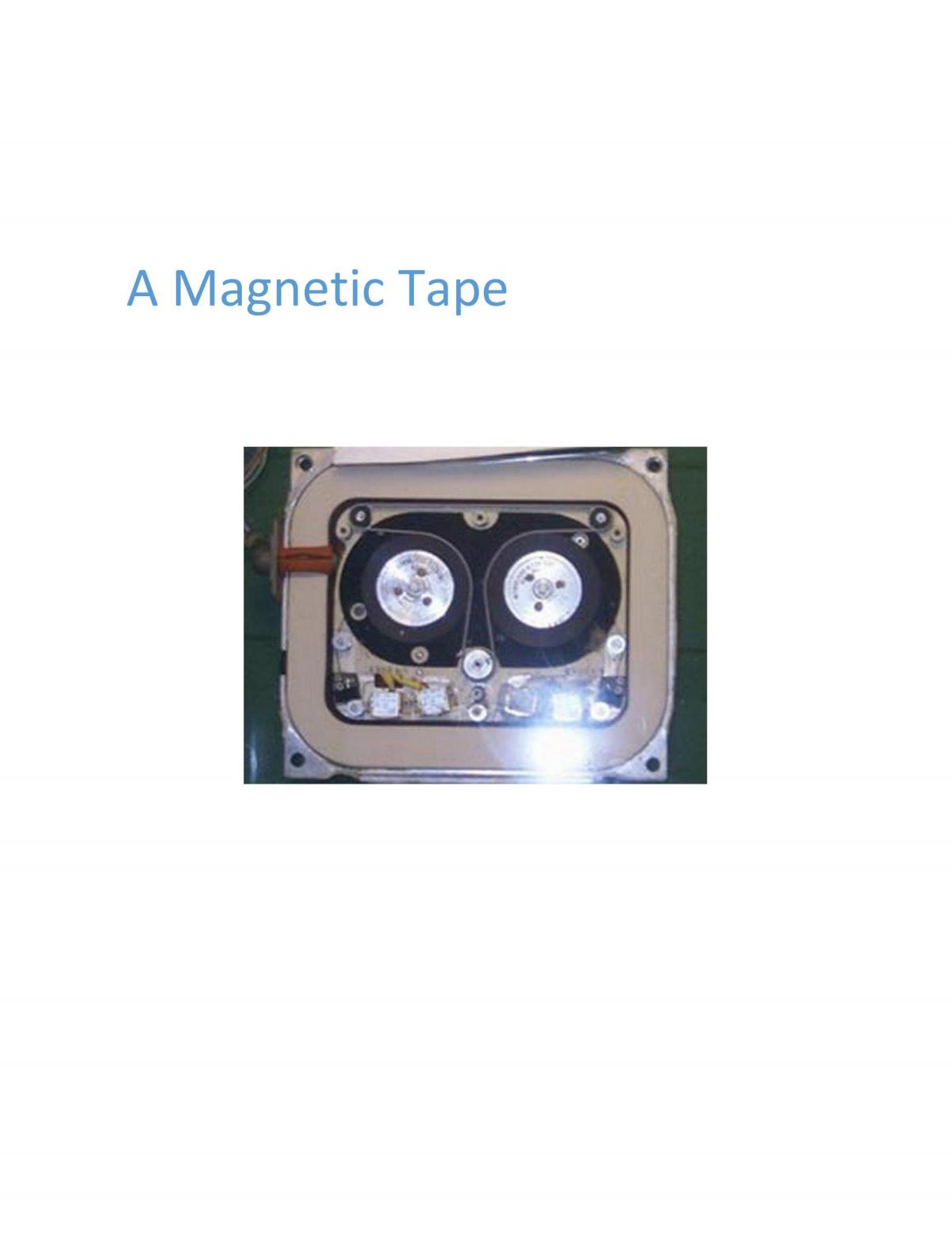 Magnetic Tape ERT - Page 1