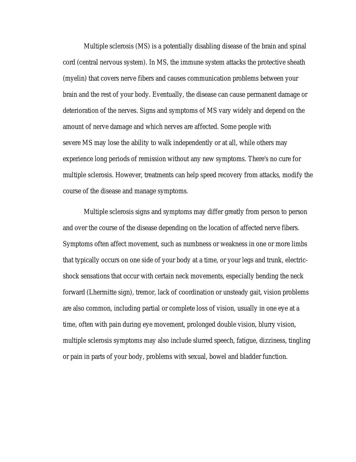 Underlying Causes and Factors of Multiple Sclerosis - Page 2