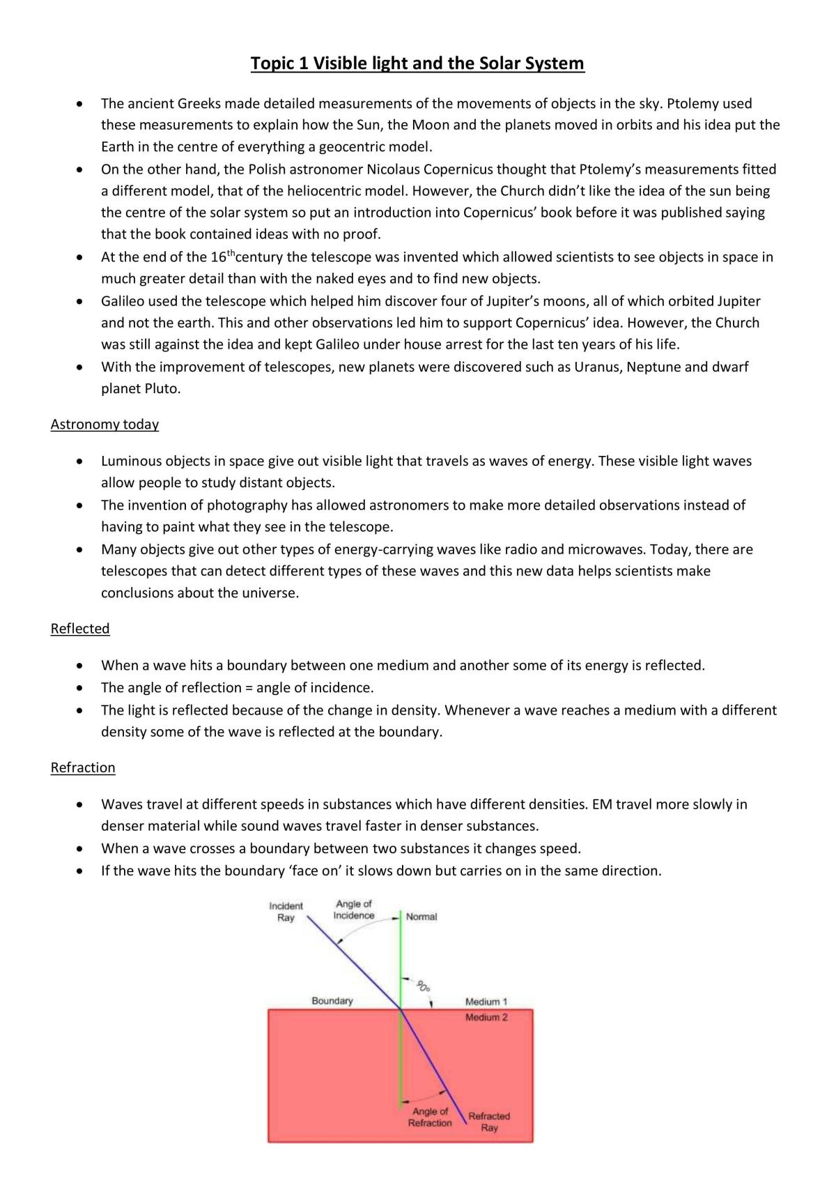 Physics notes for Edexcel GCSE - Page 1