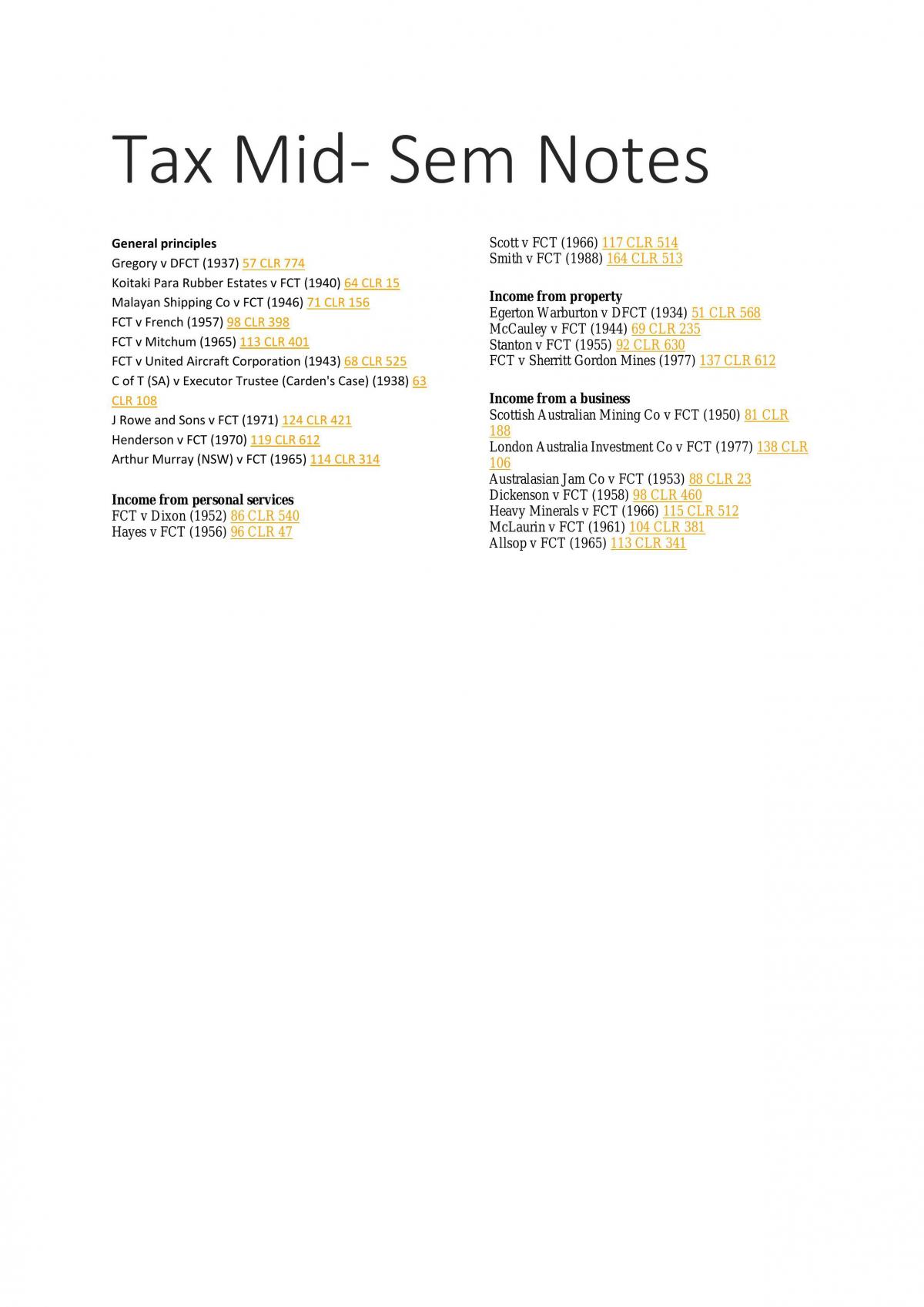 CLAW3201 Notes - Page 1