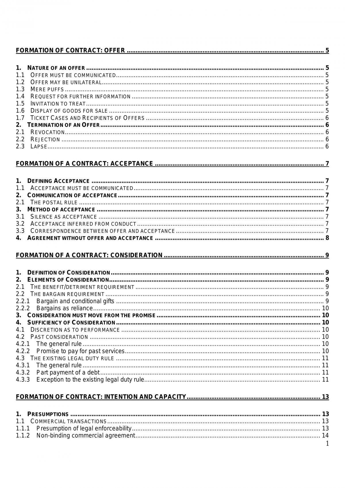 Contract Notes - Page 1
