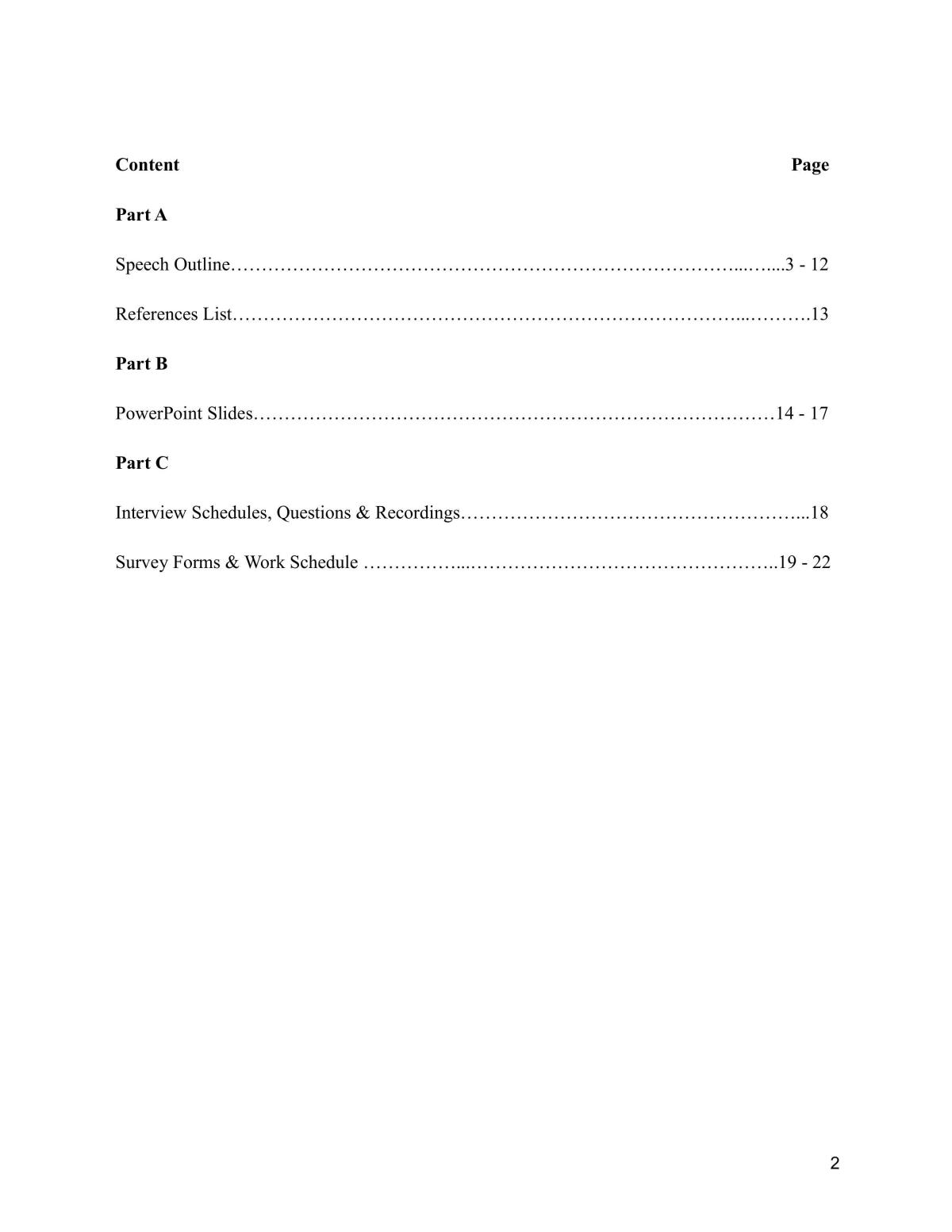 Speech Outline | GLT1014 - Advanced Communication Skills - UM | Thinkswap
