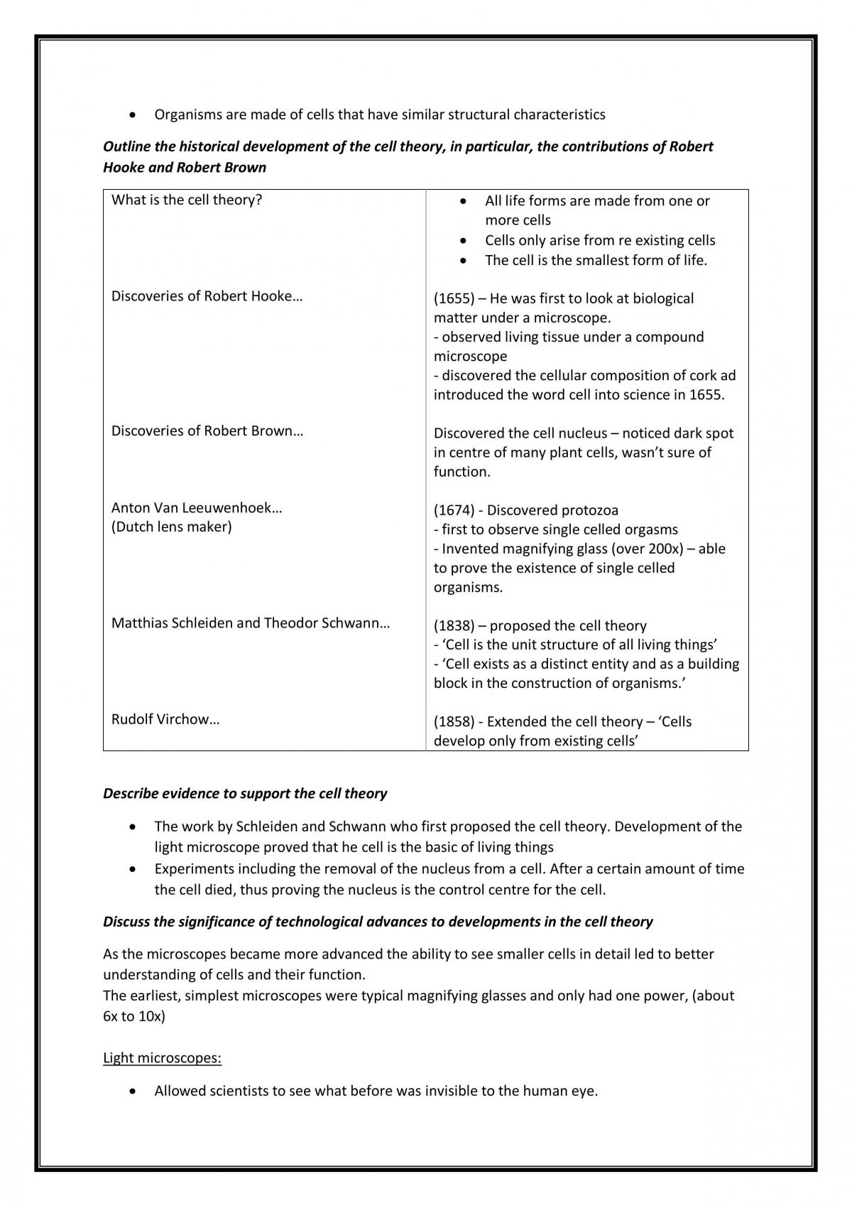 Preliminary Biology Notes (Complete) - Page 1