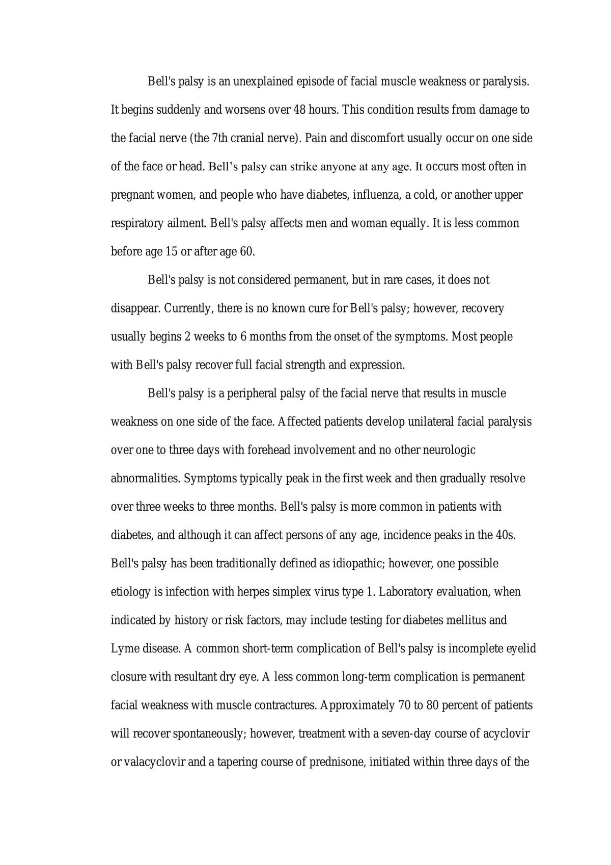 Etiology of Bell’s Palsy - Page 2