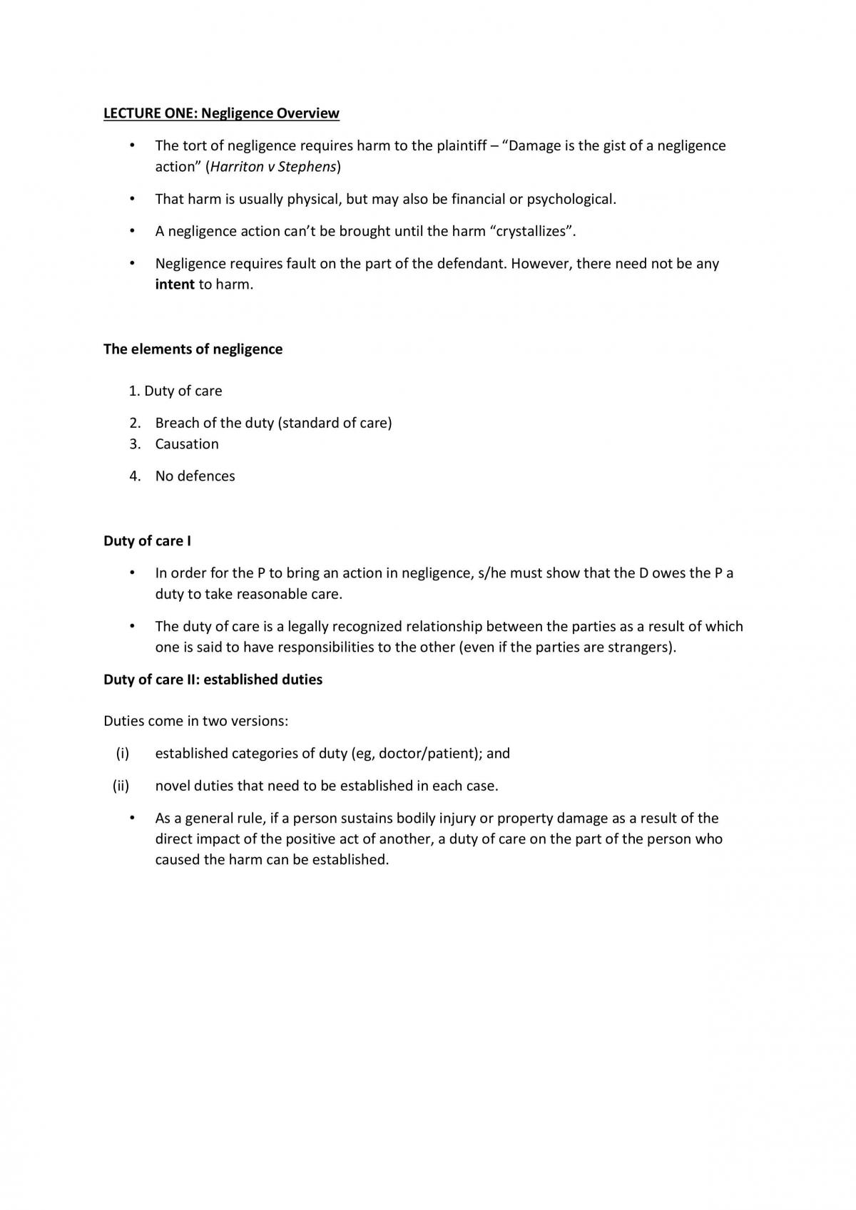 Principles of Tort Law Notes - Page 1