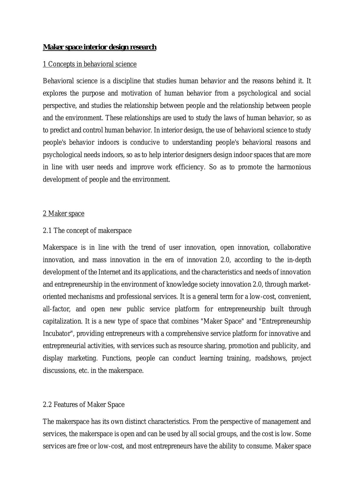 ID Essay- Maker space interior design research - Page 1