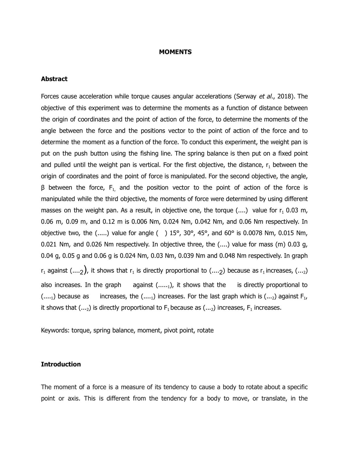 Moments Lab Report - Page 1