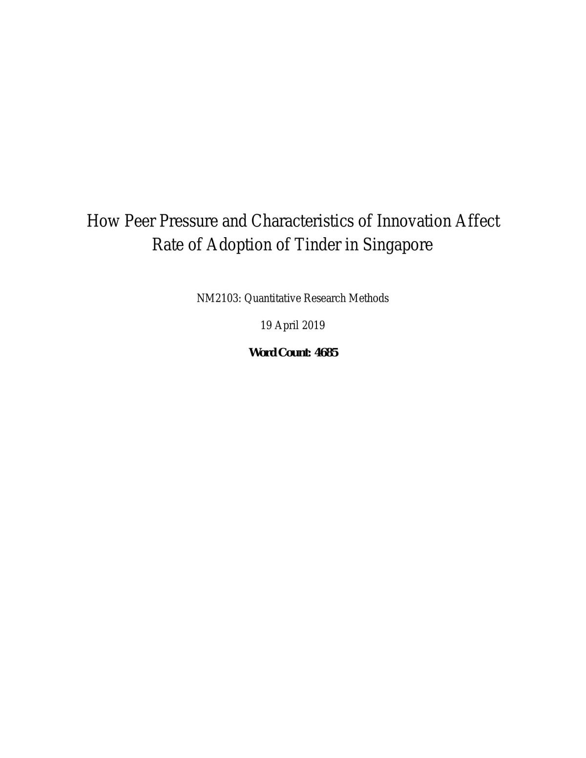 NM2103 Project Report - Page 1
