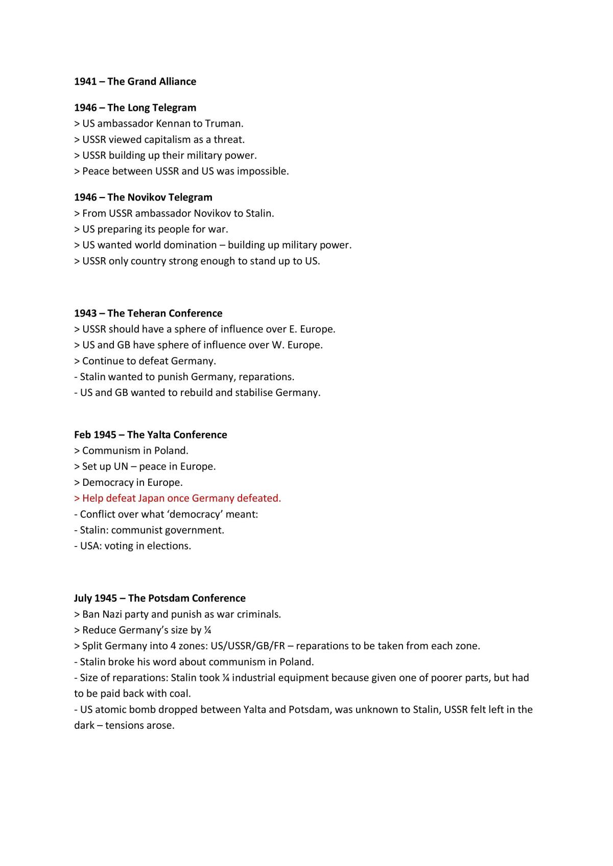 Cold War and Russian Revolution Notes - Page 1