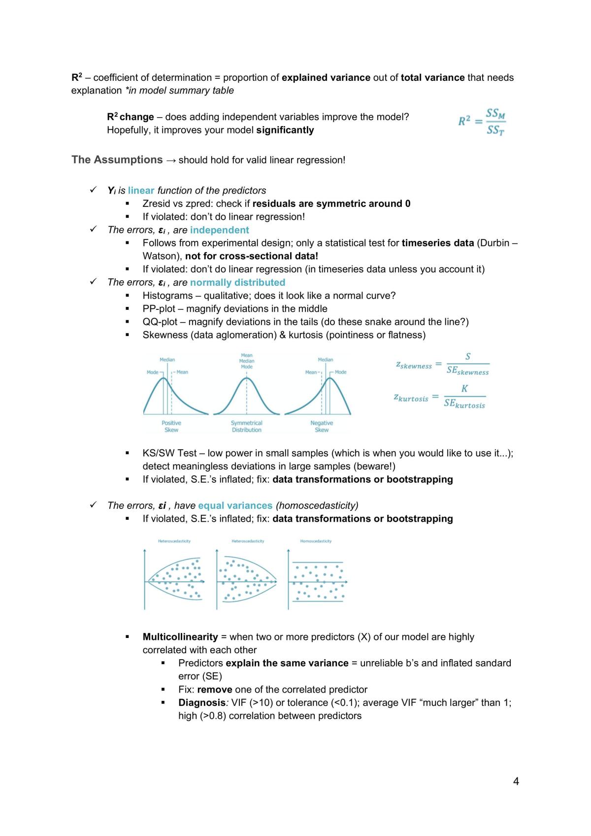 Statistics for Computer Scientists Summary - Page 4