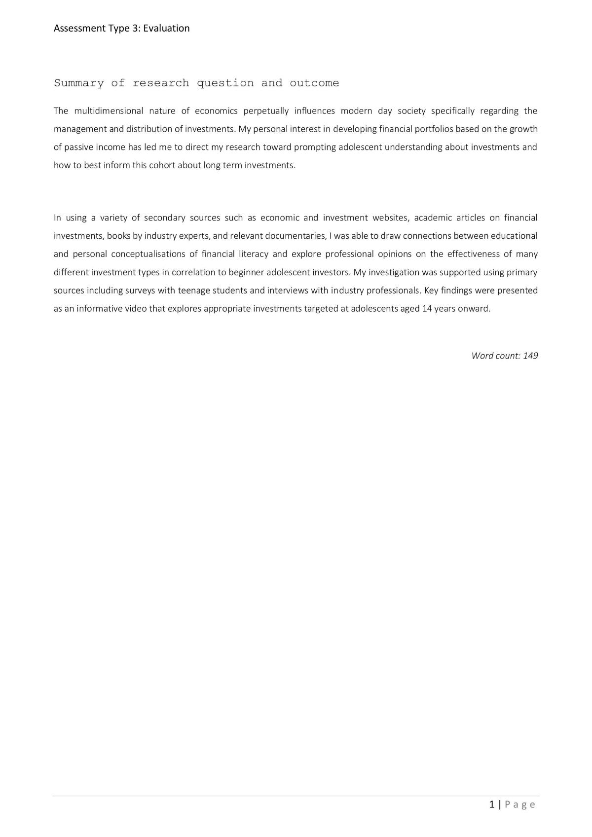 A Grade RP Evaluation Exemplar - Page 1