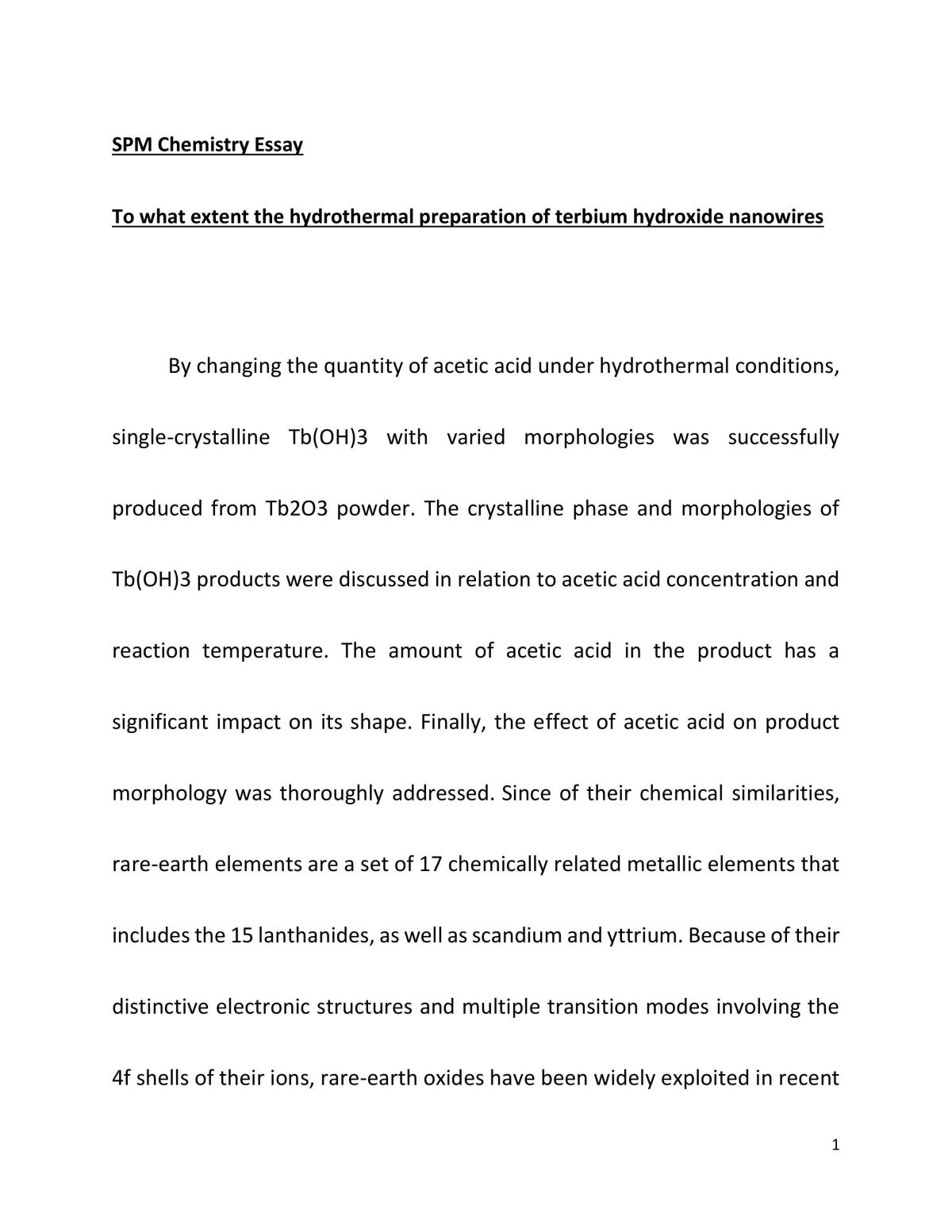 Hydrothermal preparation  - Page 1