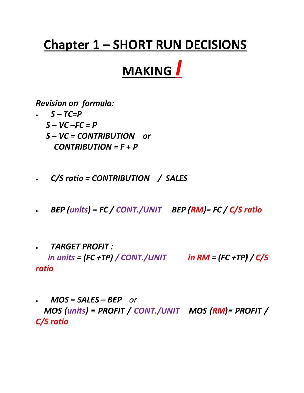 Decision Management- Notes - Page 1