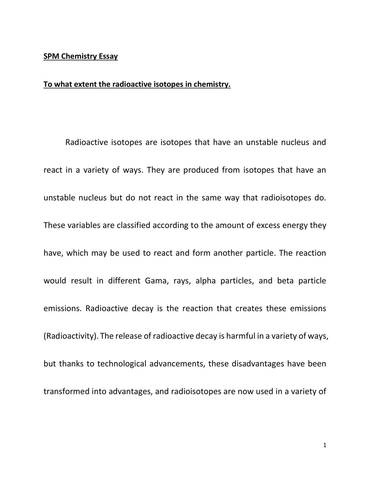 Radioactive isotopes  - Page 1