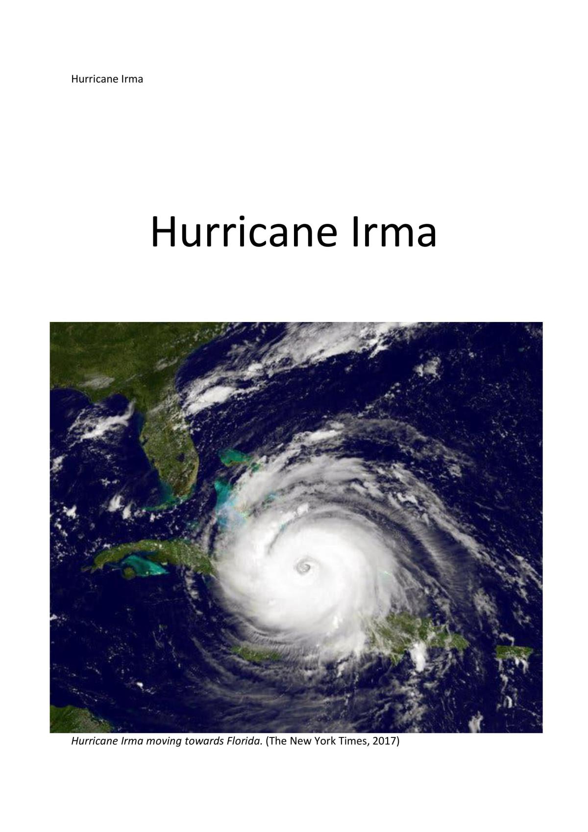 hurricane irma case study gcse geography