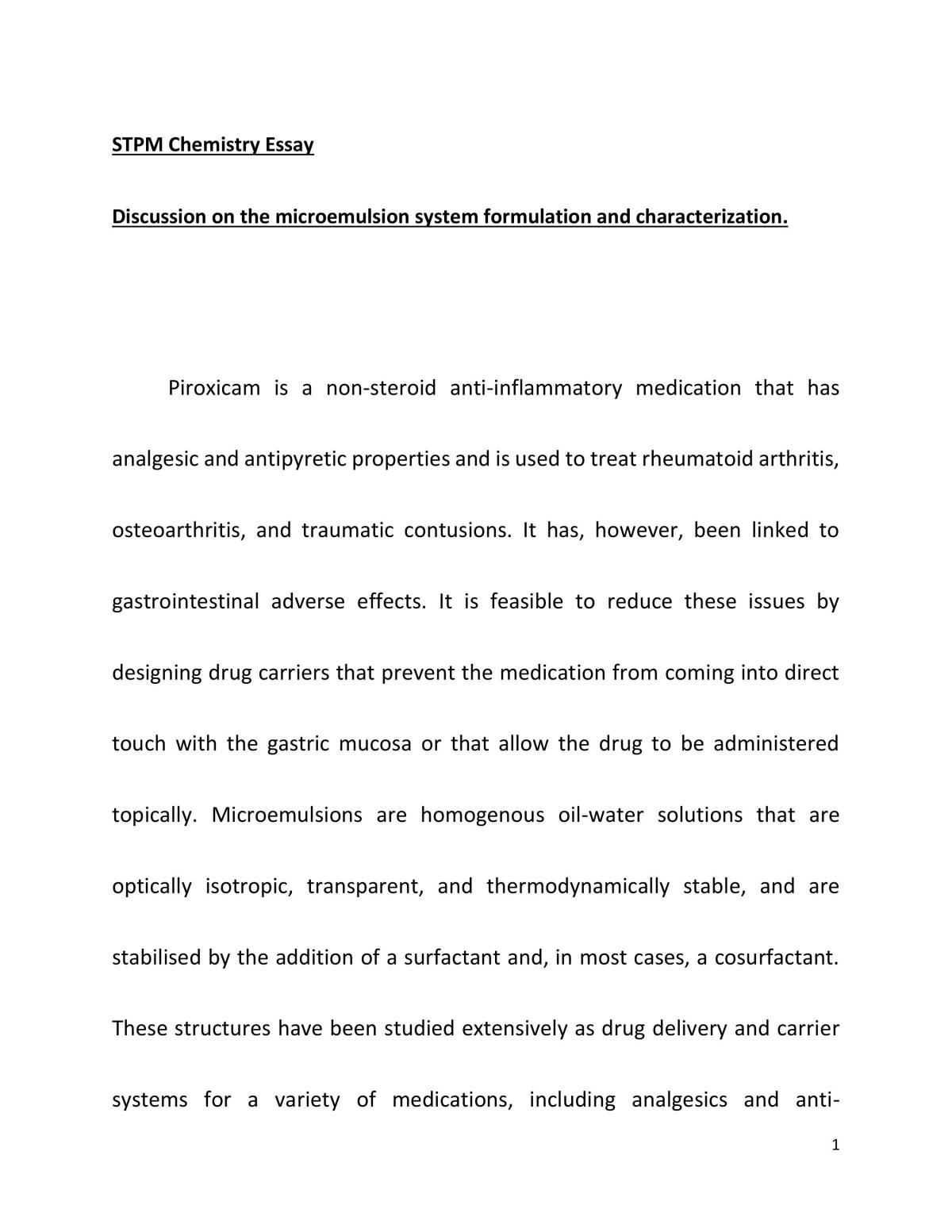 Microemulsion system - Page 1