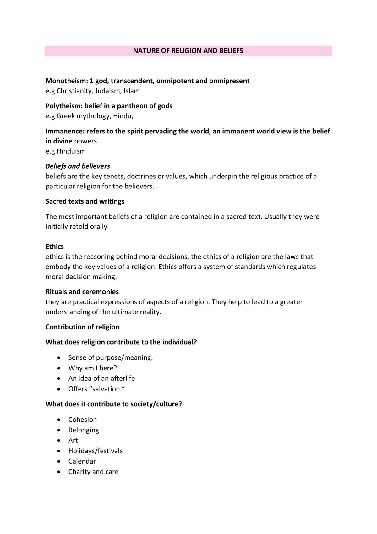 Yr 11 SOR II complete study notes - Page 1