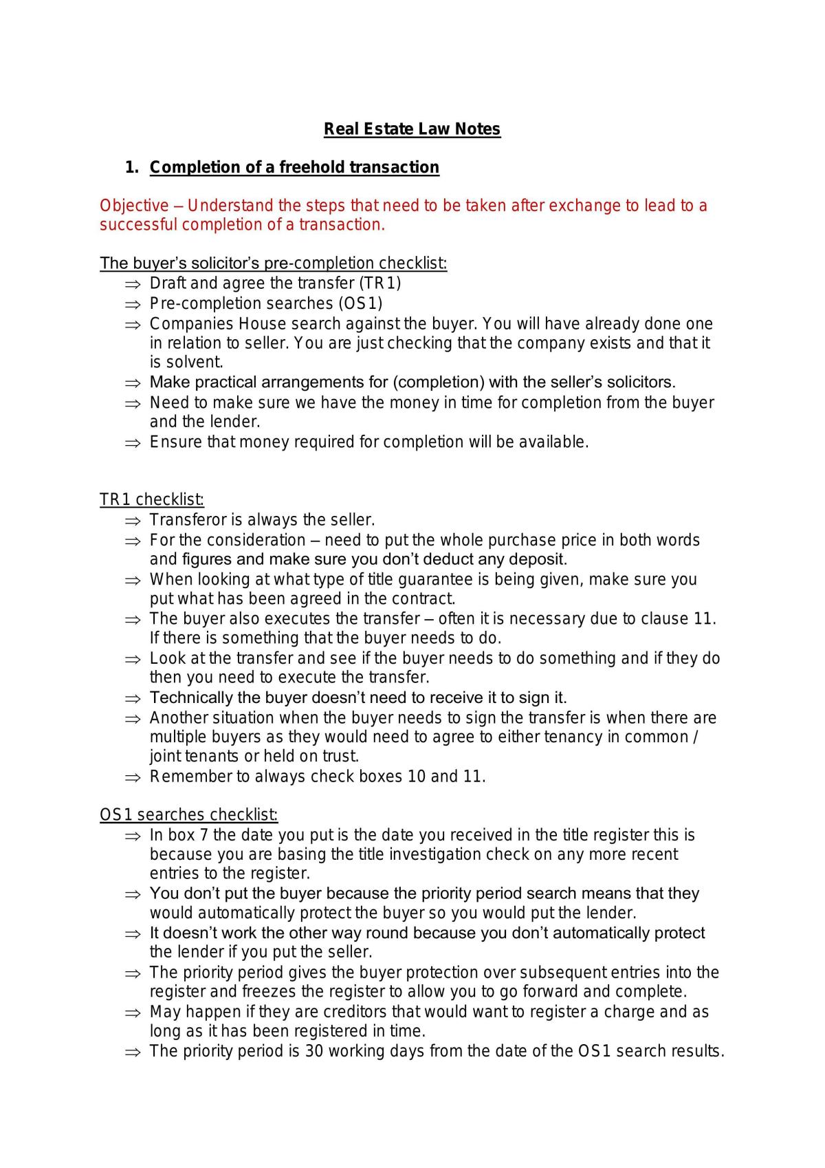 Real Estate Notes - Page 1