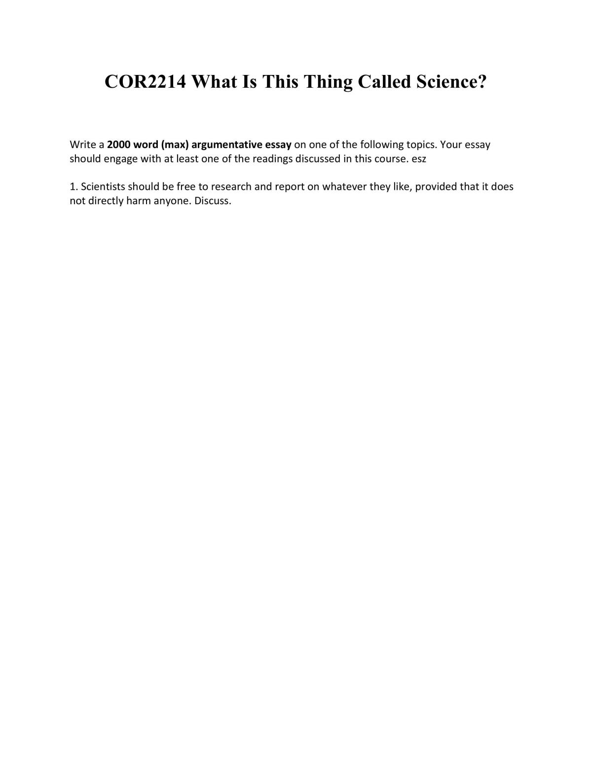 What Is This Thing Called Science? - Page 1