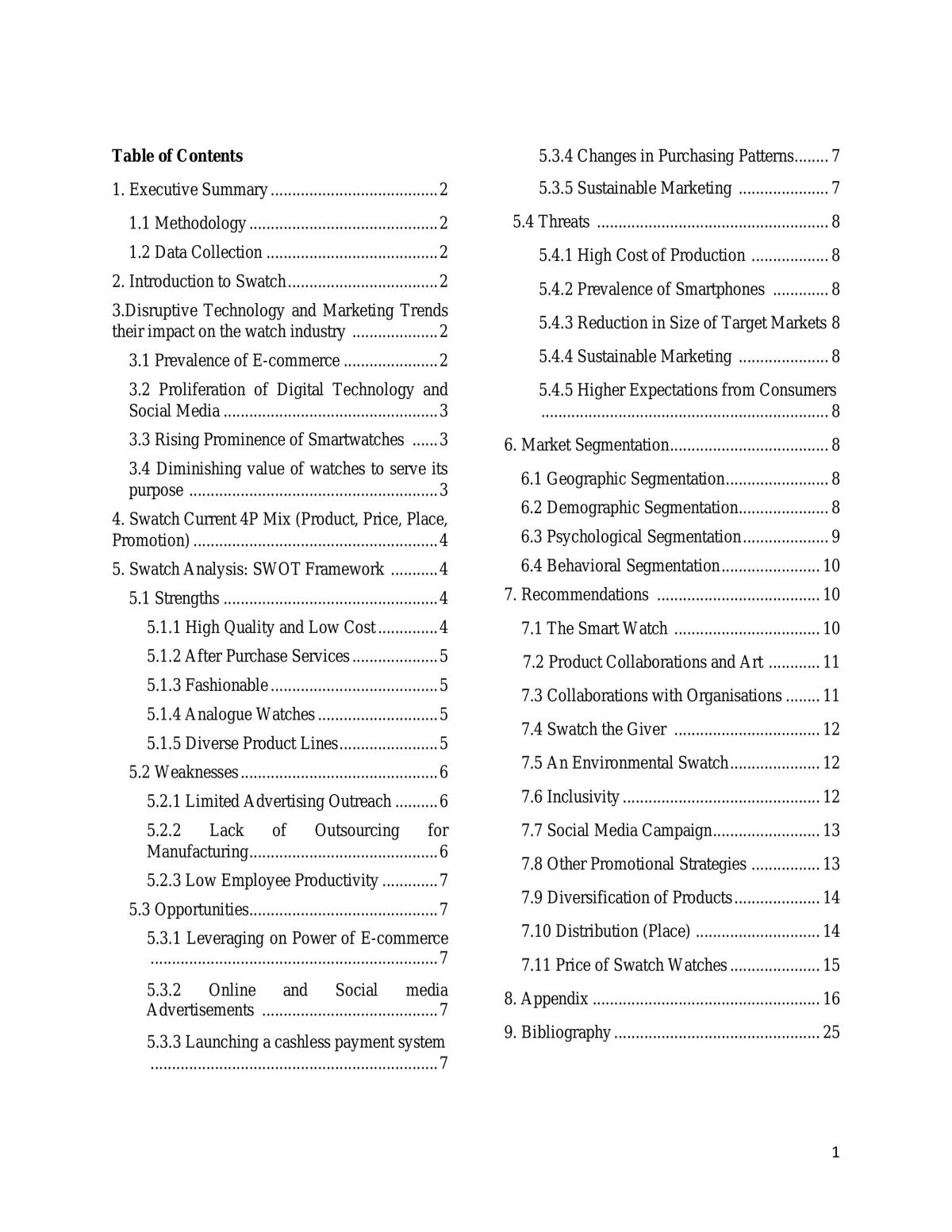 MKT1705A - Group Assignment Report - Page 1