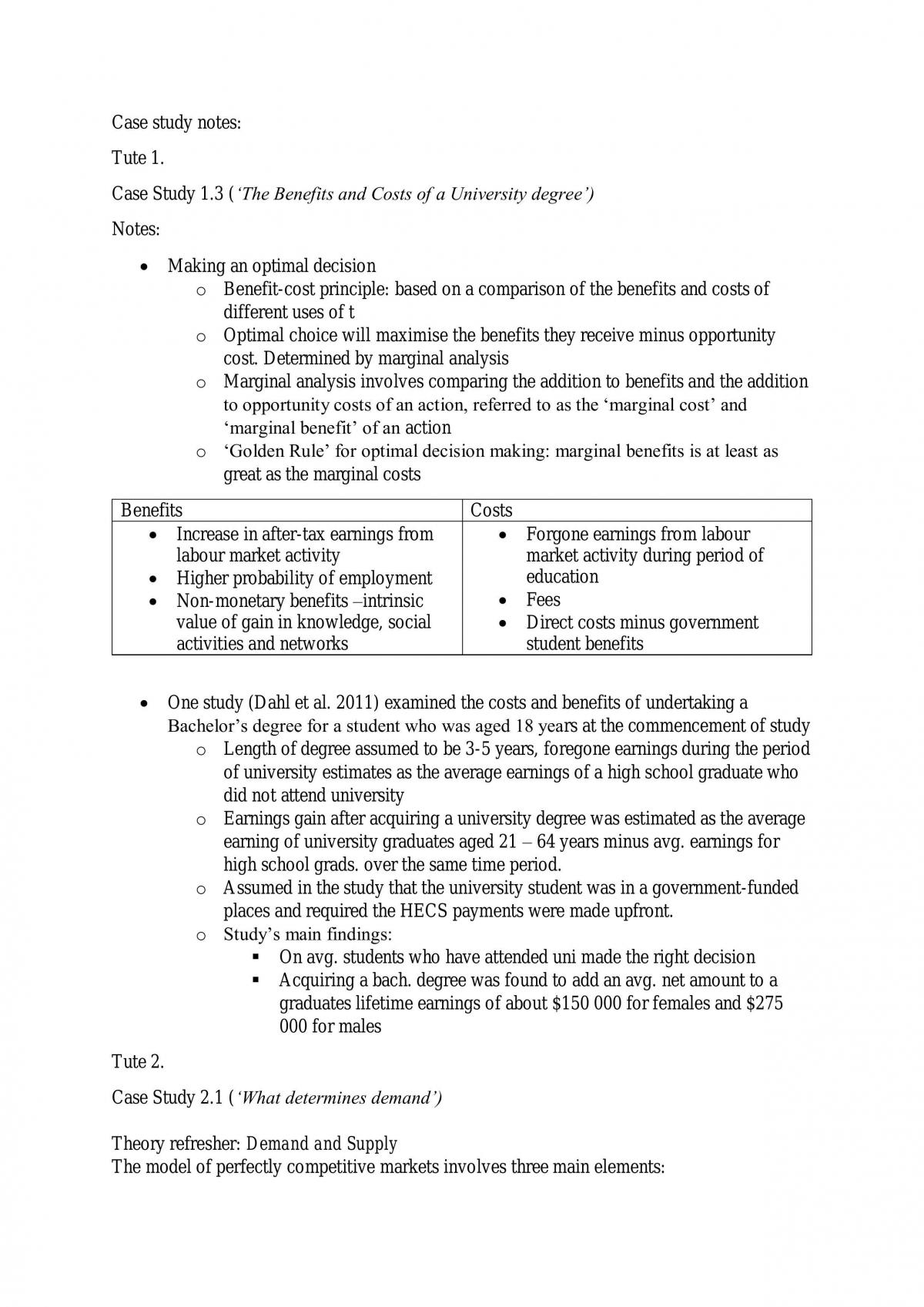 Complete Case Studies Notes for the Midsem Exam - Page 1