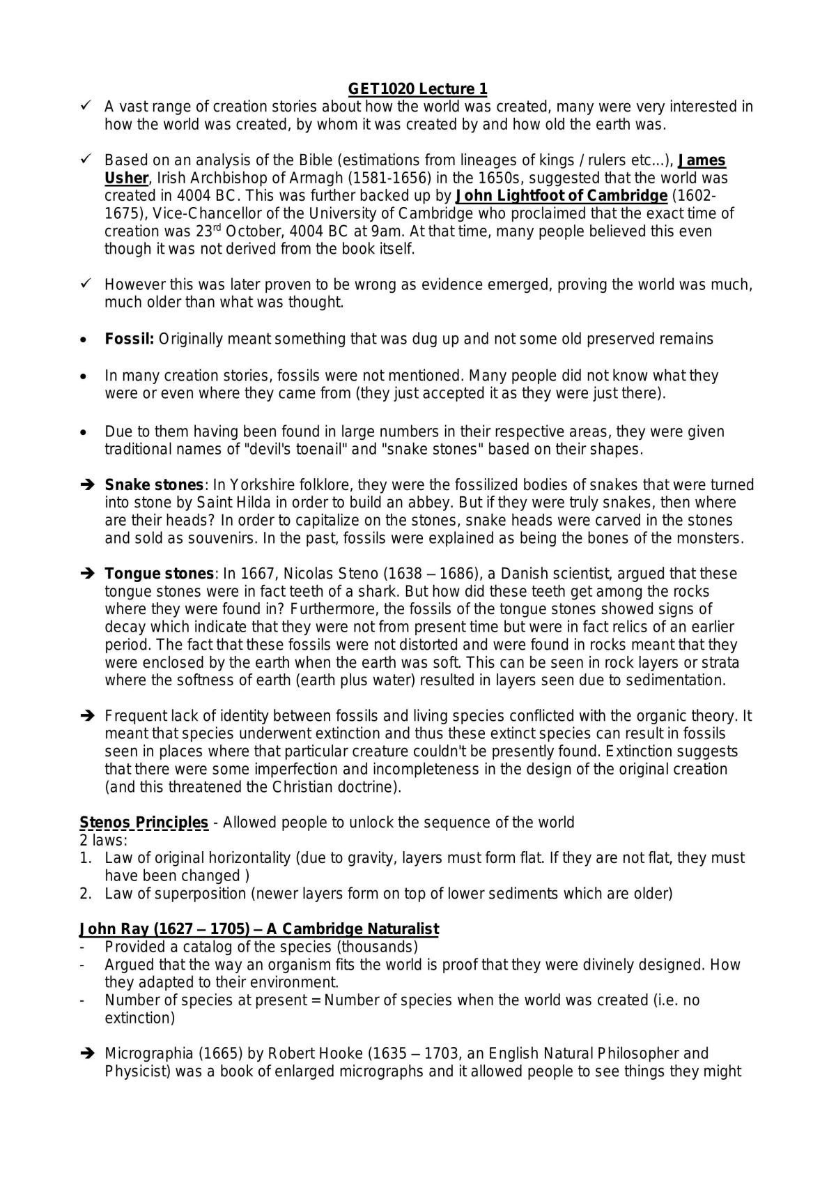 GET1020 - Study Notes - Page 1