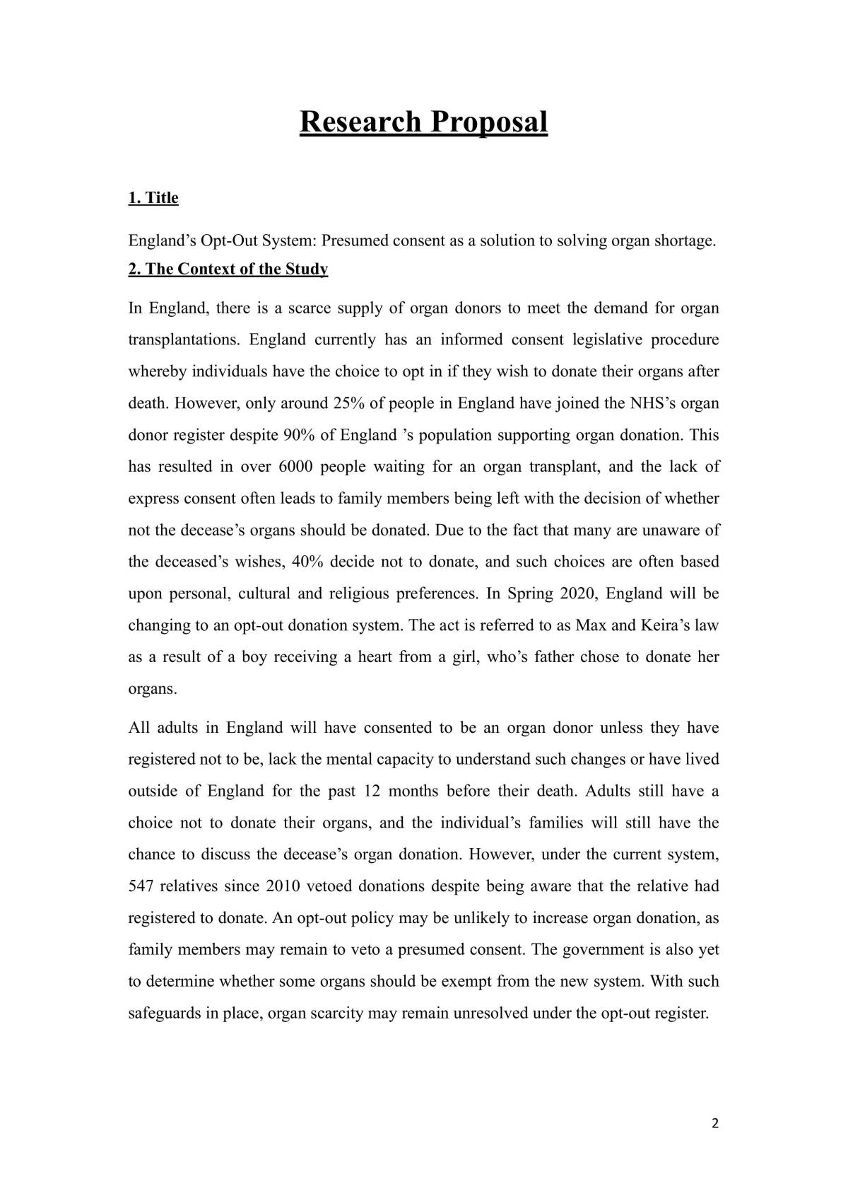 Law Dissertation Research Proposal - Page 2