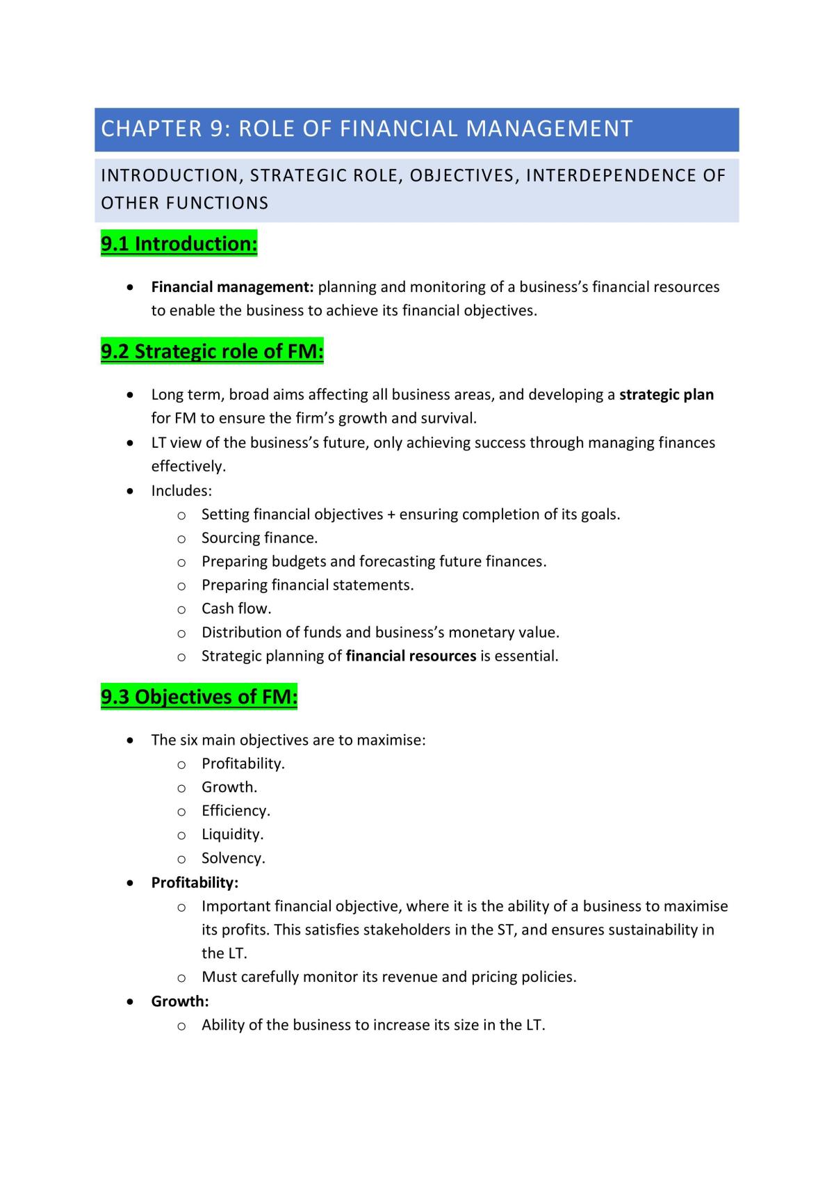 Complete Topic 3 - Finance Notes - Page 1