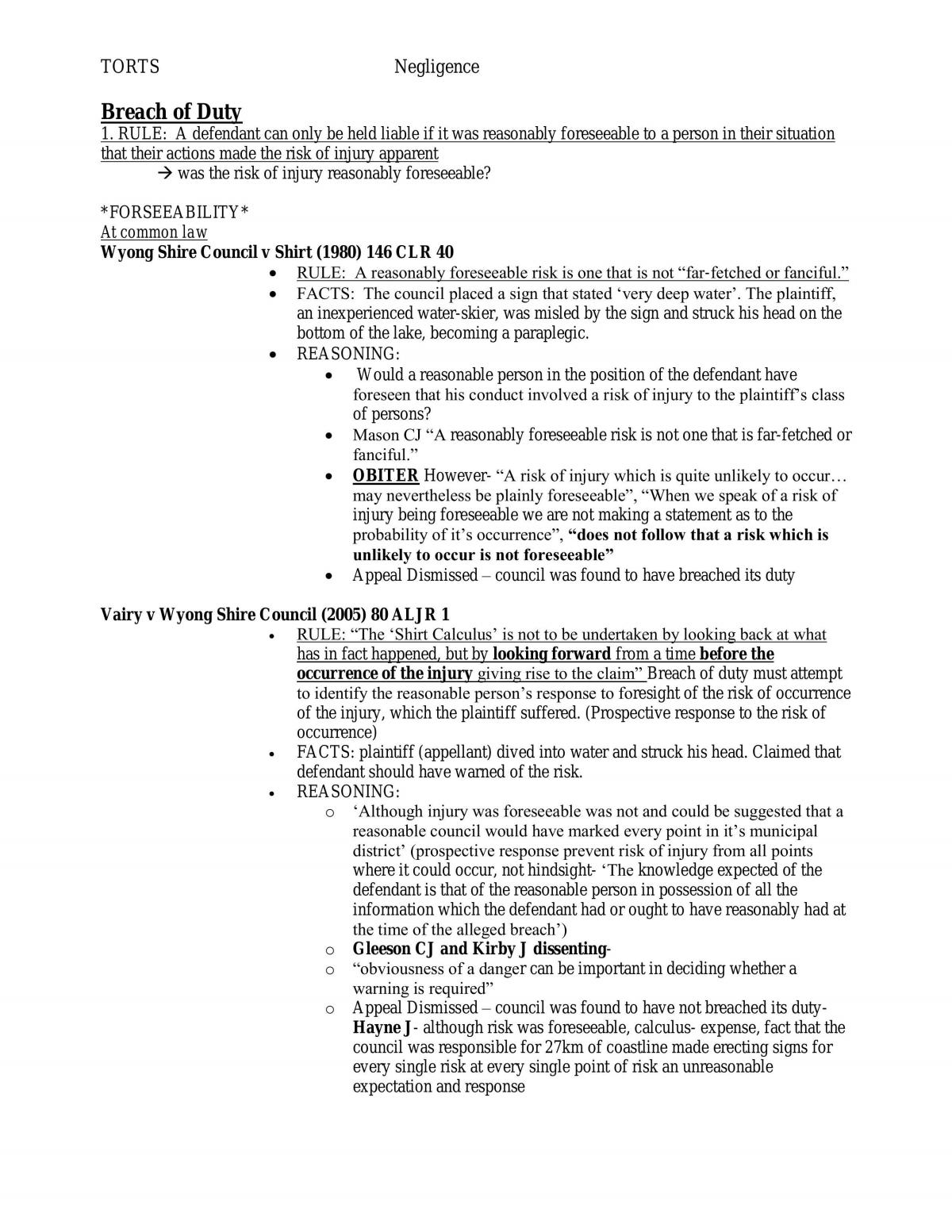 Complete Notes on Torts - Page 1