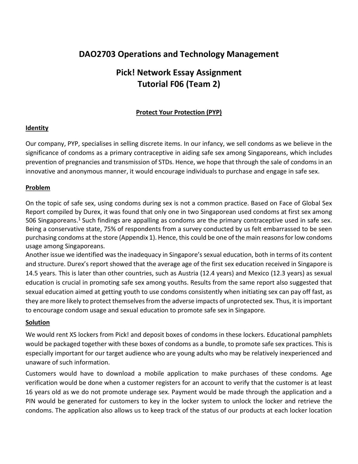 DAO2703 - Pick Network Essay Assignment - Page 1