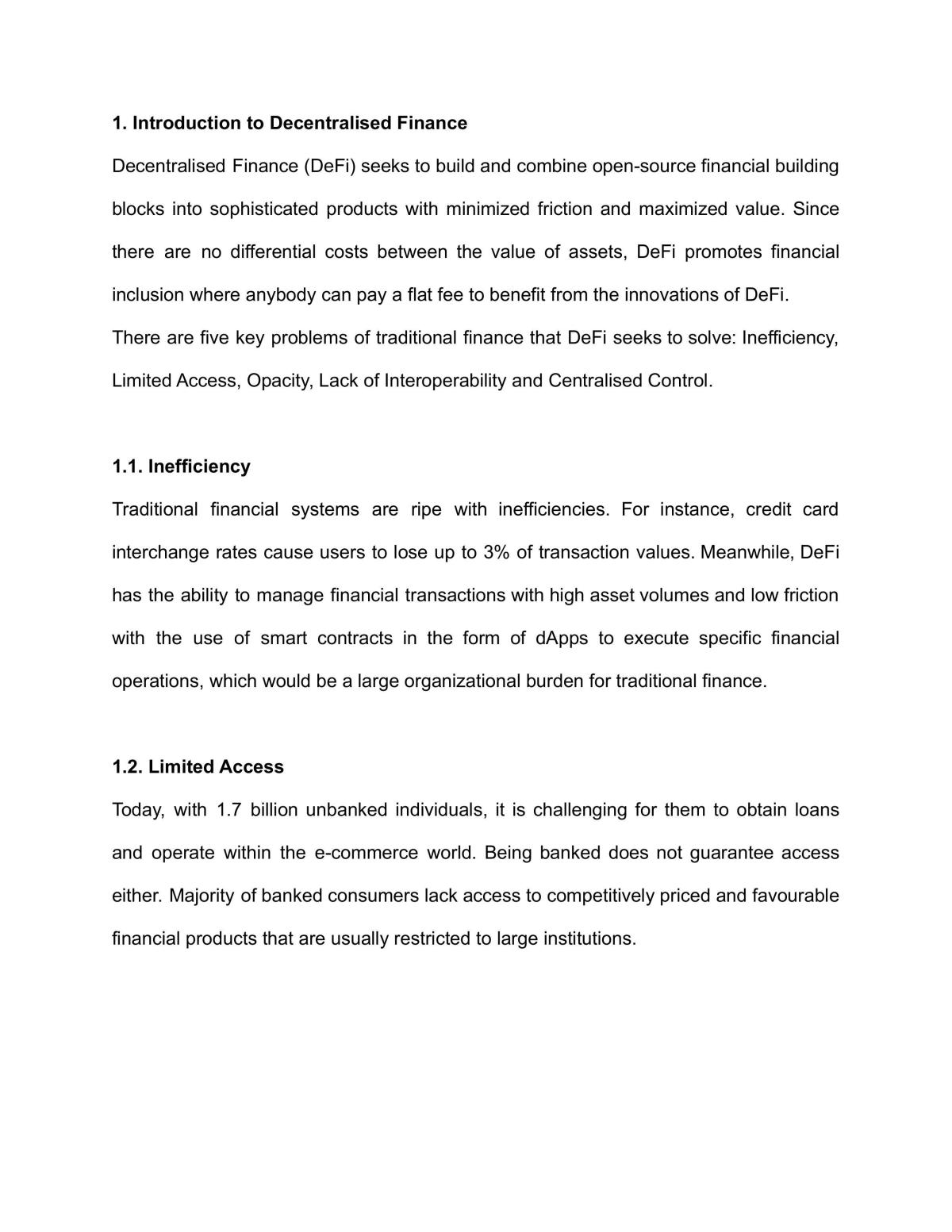 FIN4721 Project Report - Decentralised finance  - Page 1