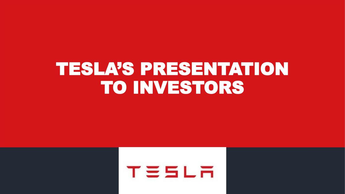 Tesla's reporting and revenue recognition framework - Page 1