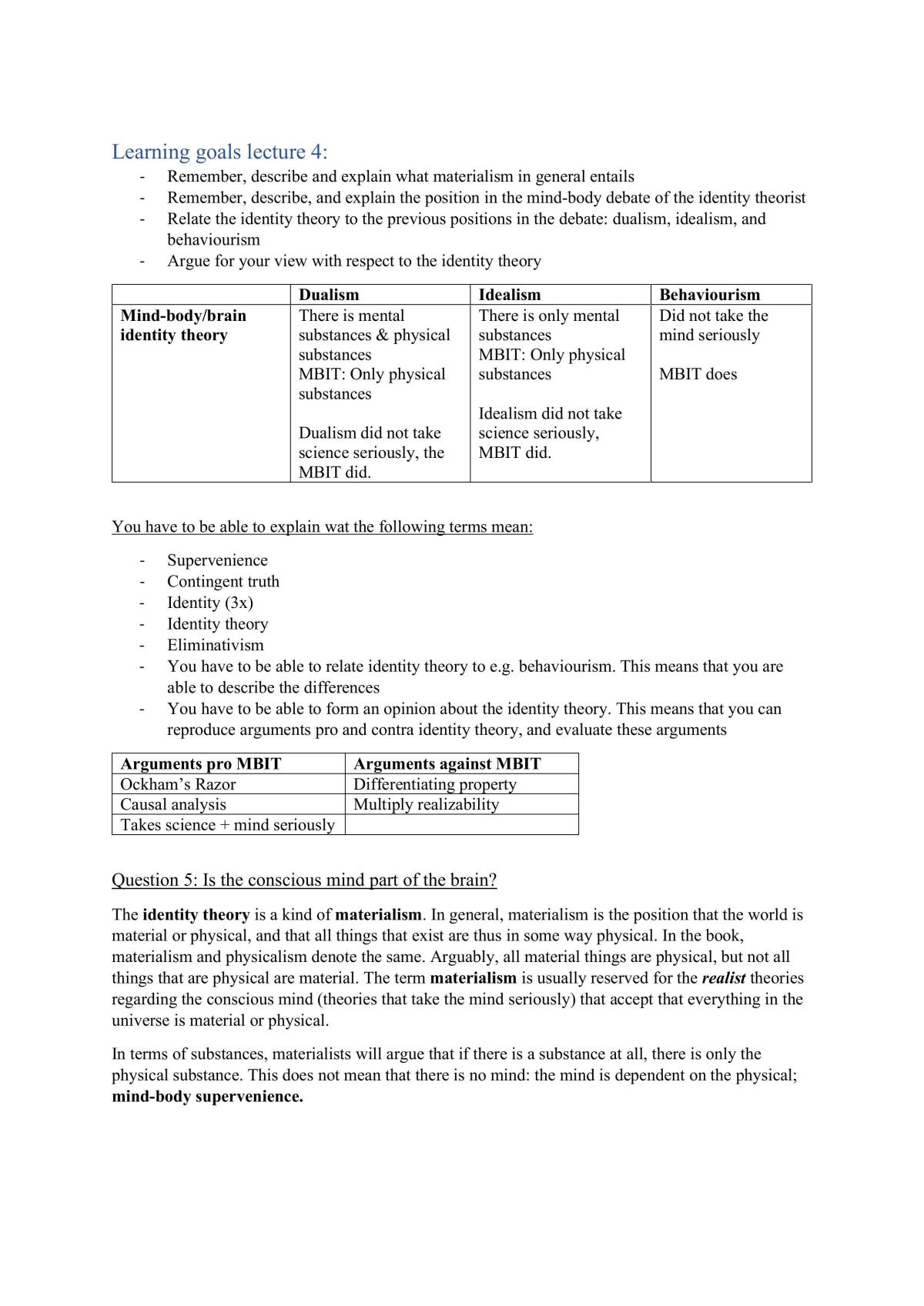 Advanced Topics in Philosophy of Mind Summary - Page 12