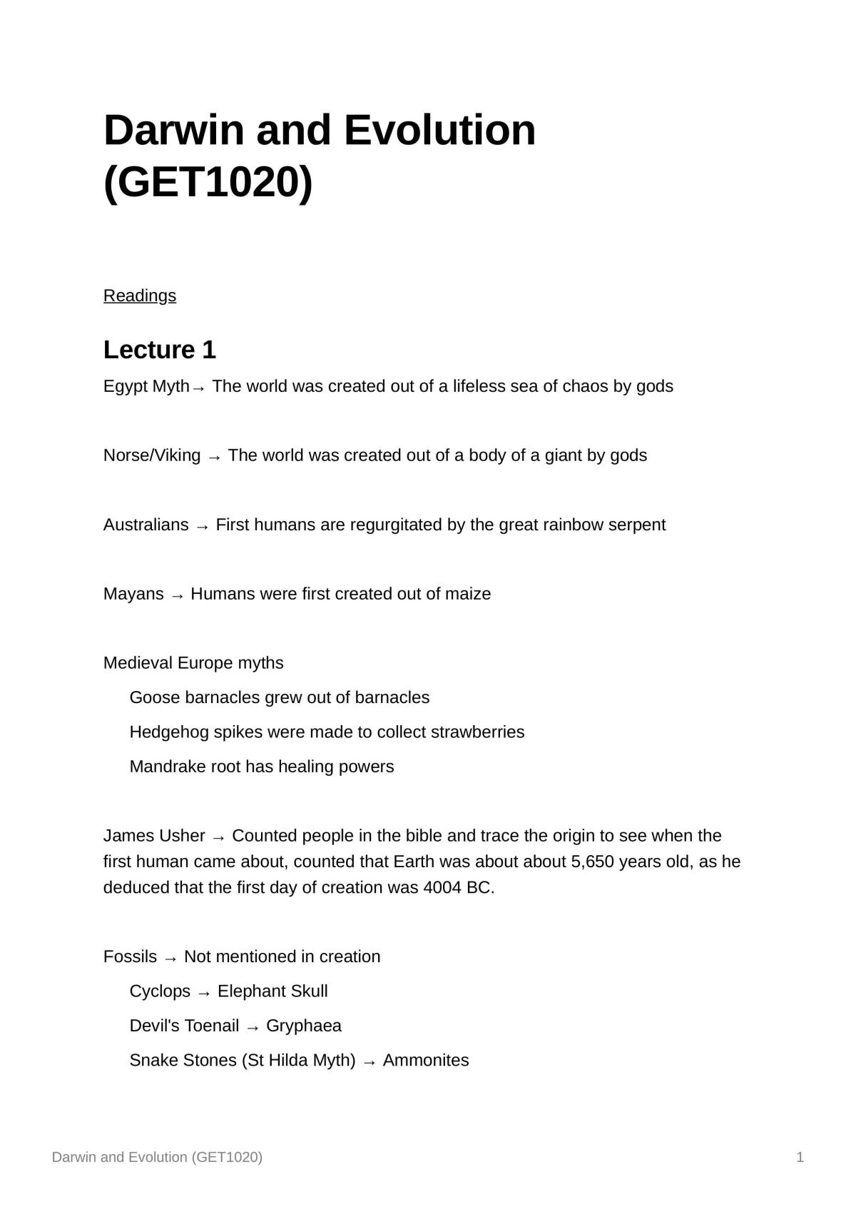 Full GET1020 Study Notes - Page 1