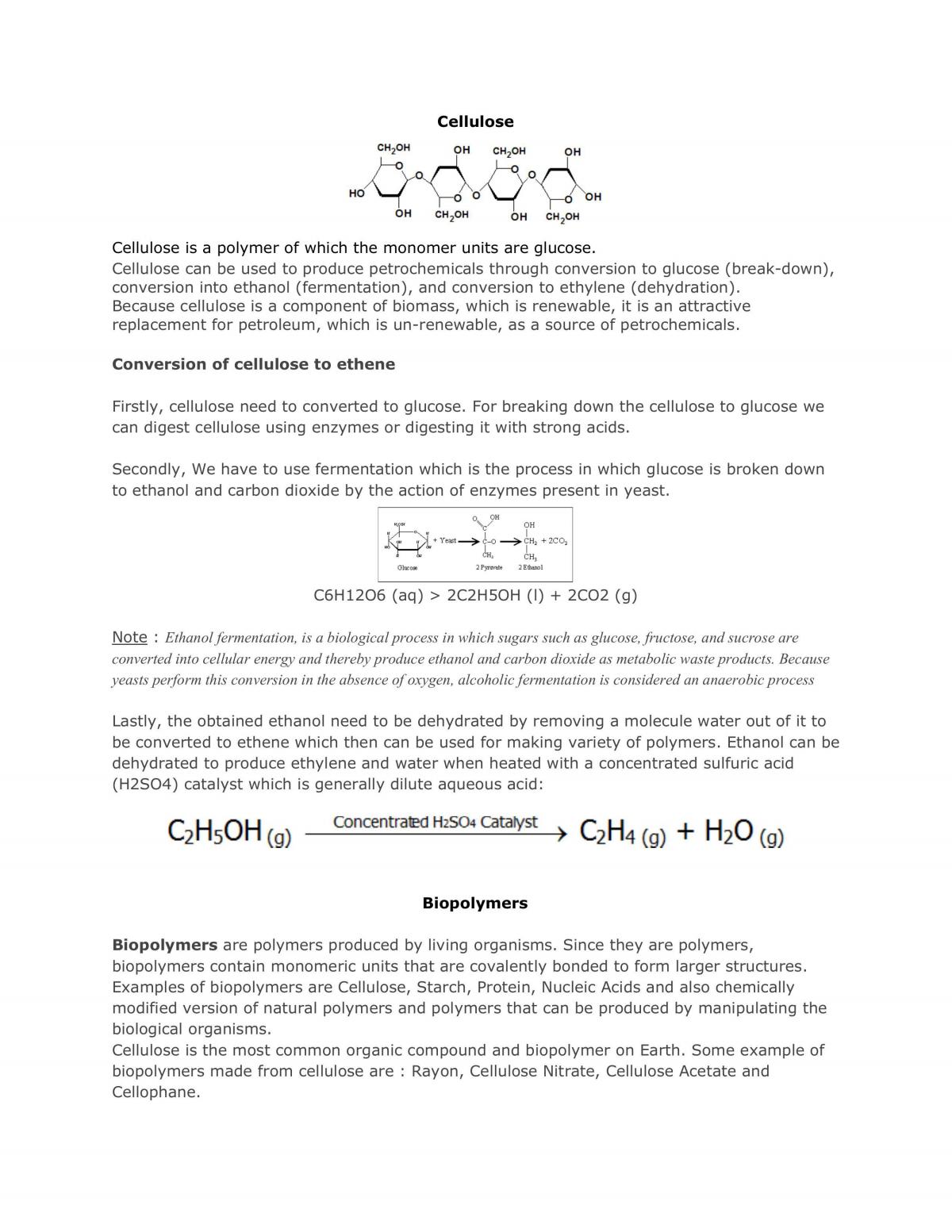 Polymers and Biopolymers Assignment  - Page 1
