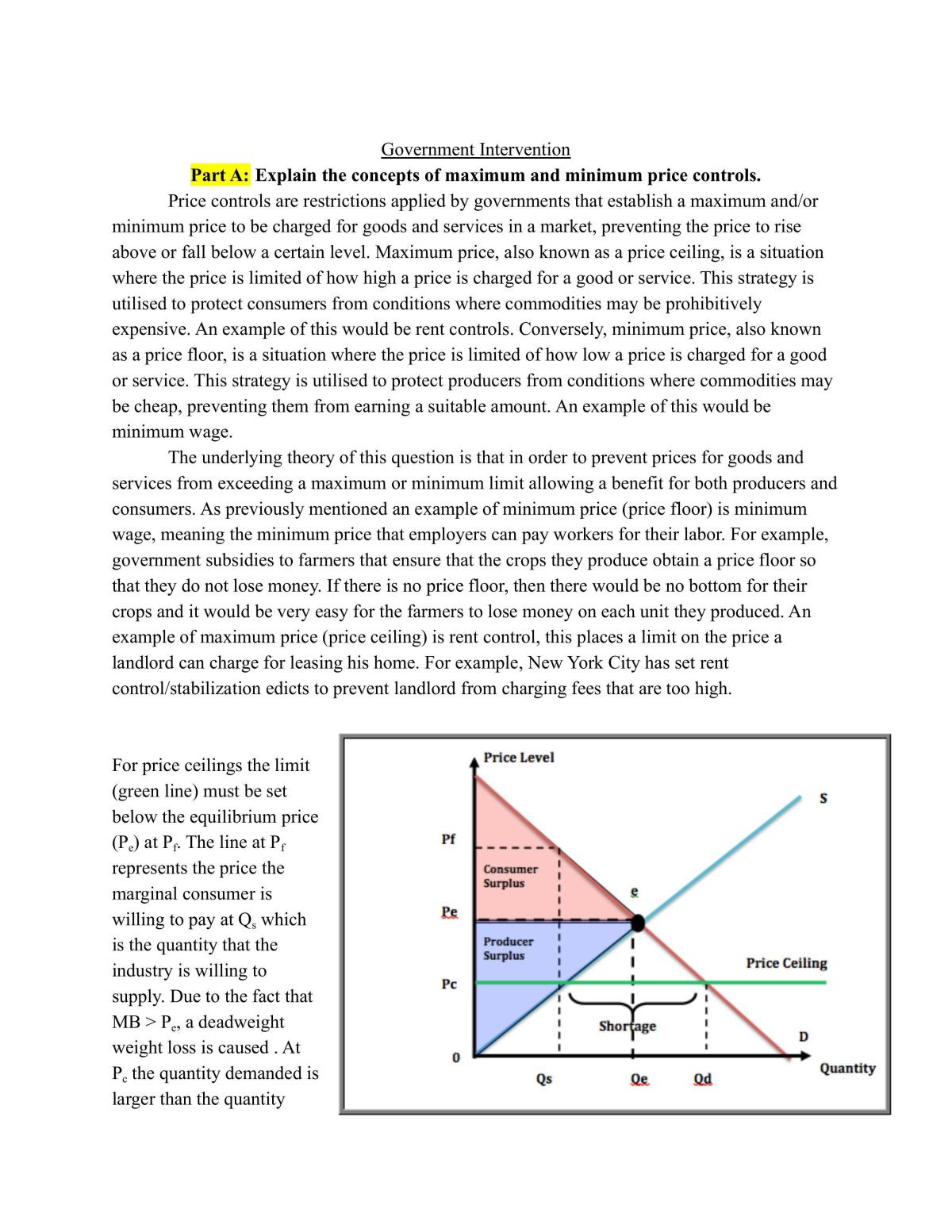 Essays on Government Intervention - Page 1