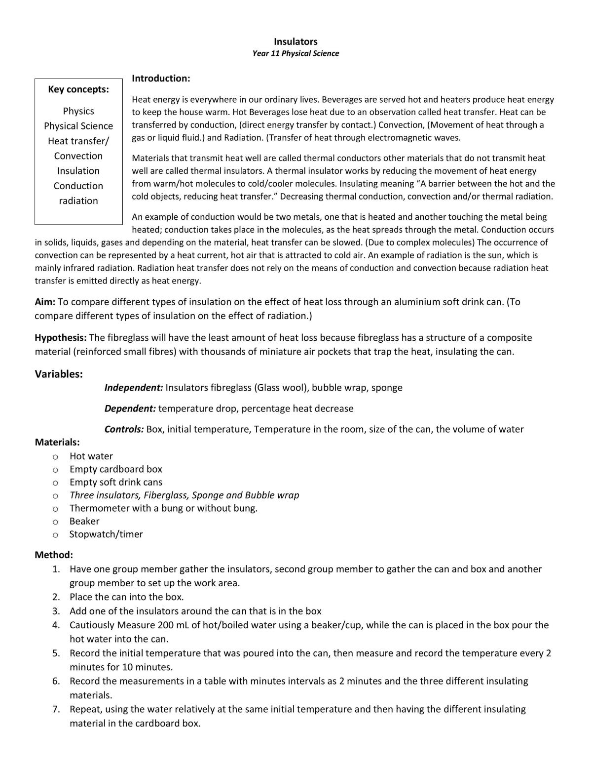 Insulators investigation Assignment  - Page 1