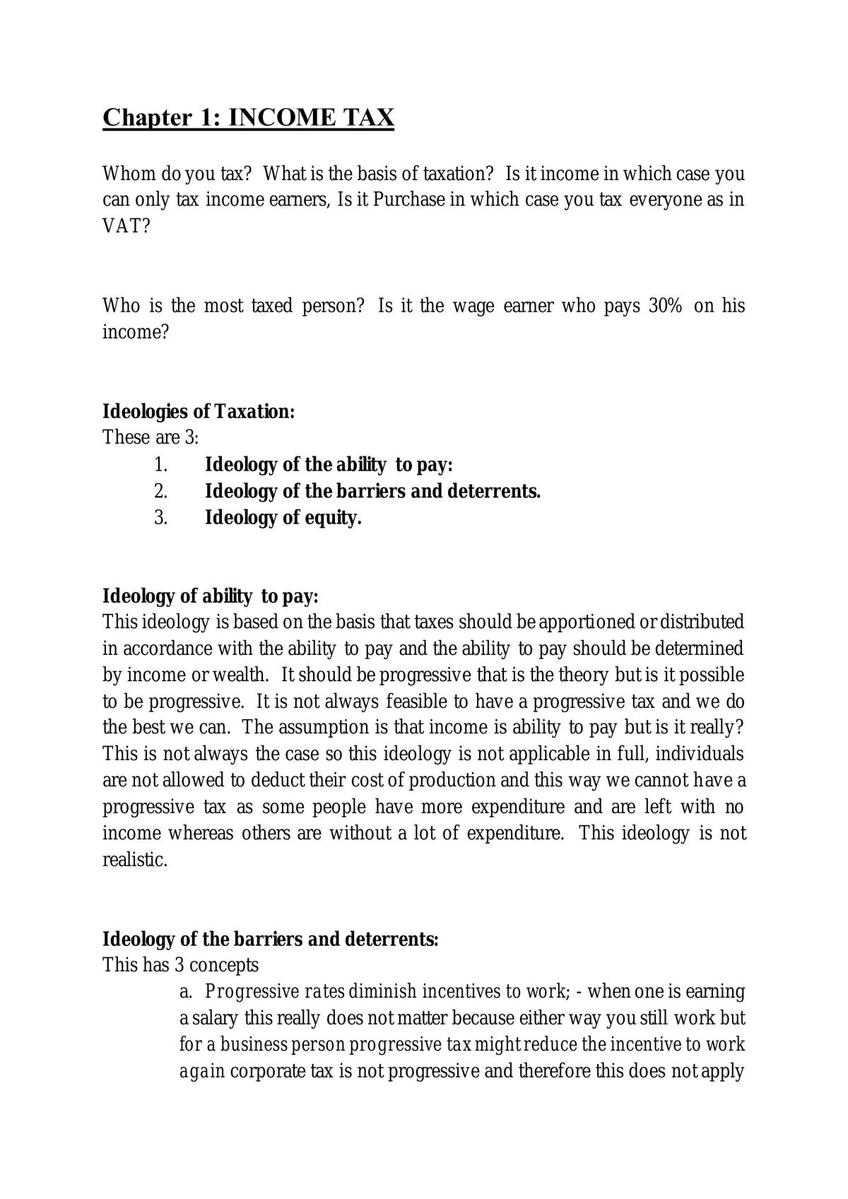 Taxation Notes - Page 1